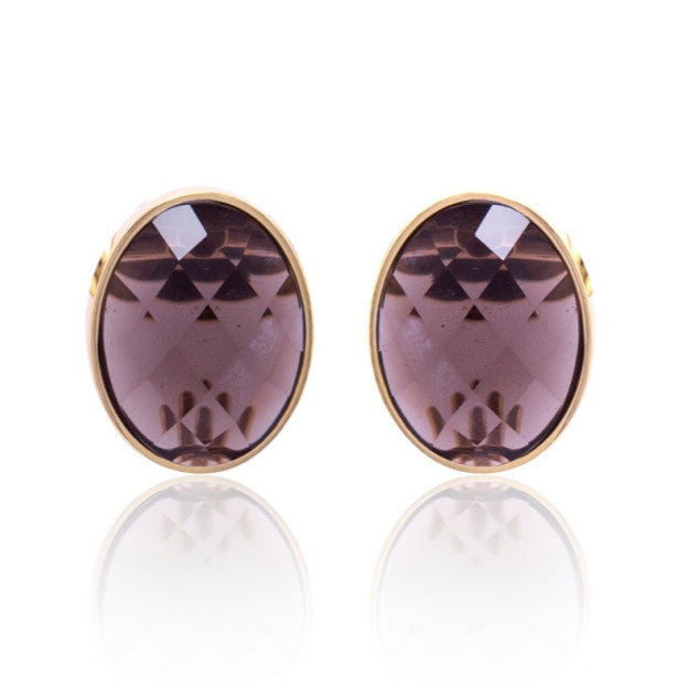 FLATIRON FLAIR EARRING - PEARLESCENT OBSIDIAN