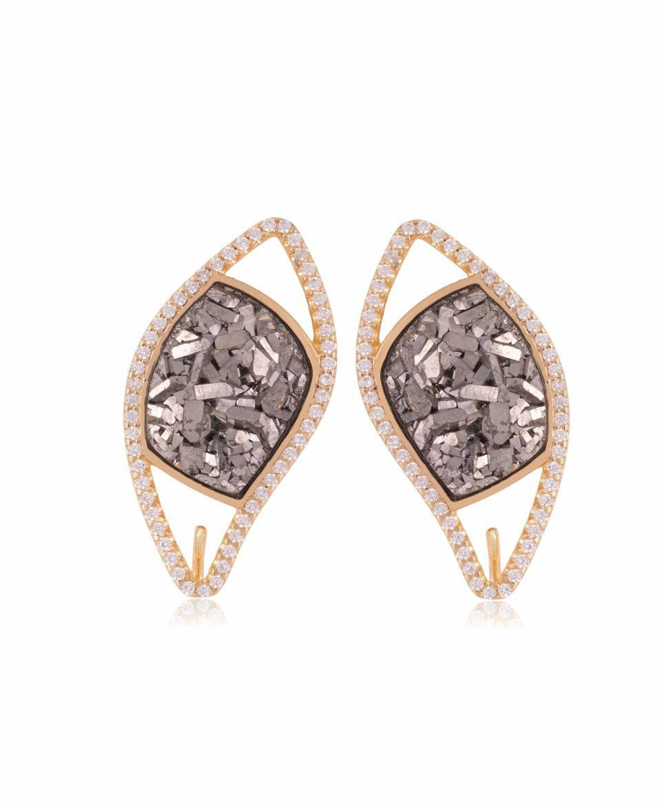 BROADWAY BLING EARRING - PLATINUM DRUSE