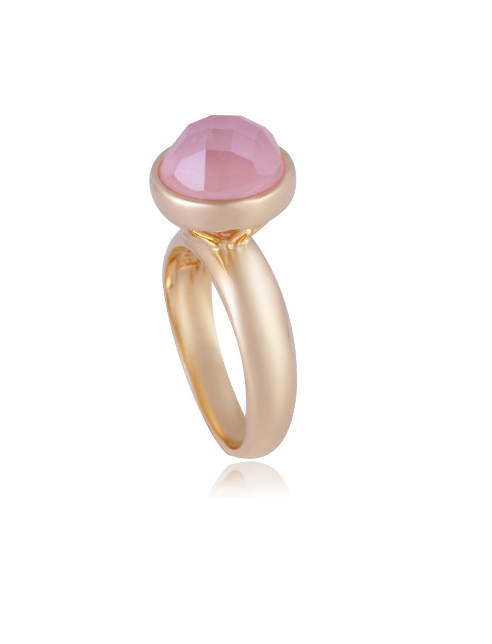 RING - FACETED PINK QUARTZ