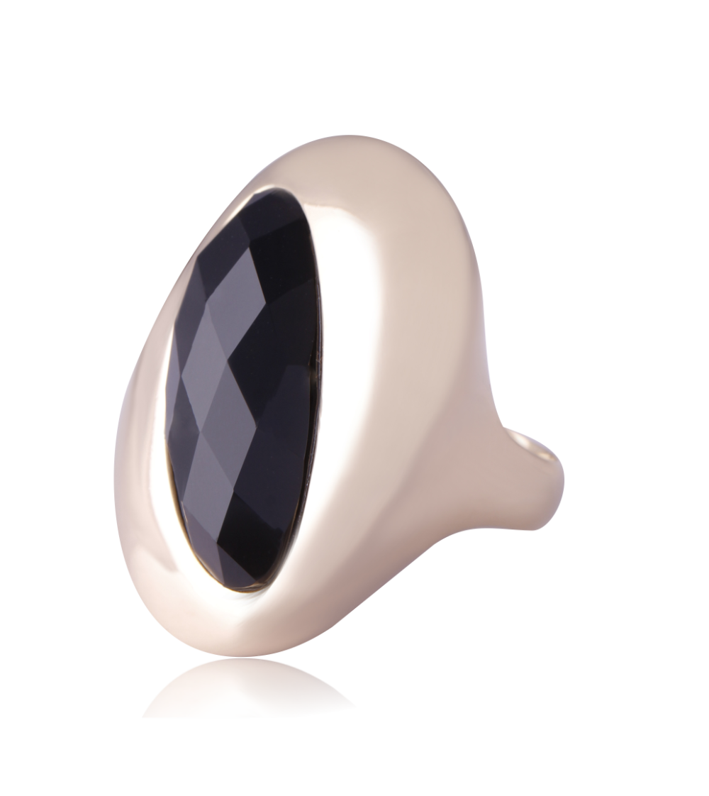 TIMES  SQUARE TEMPTATION RING- BLACK OBSIDIAN