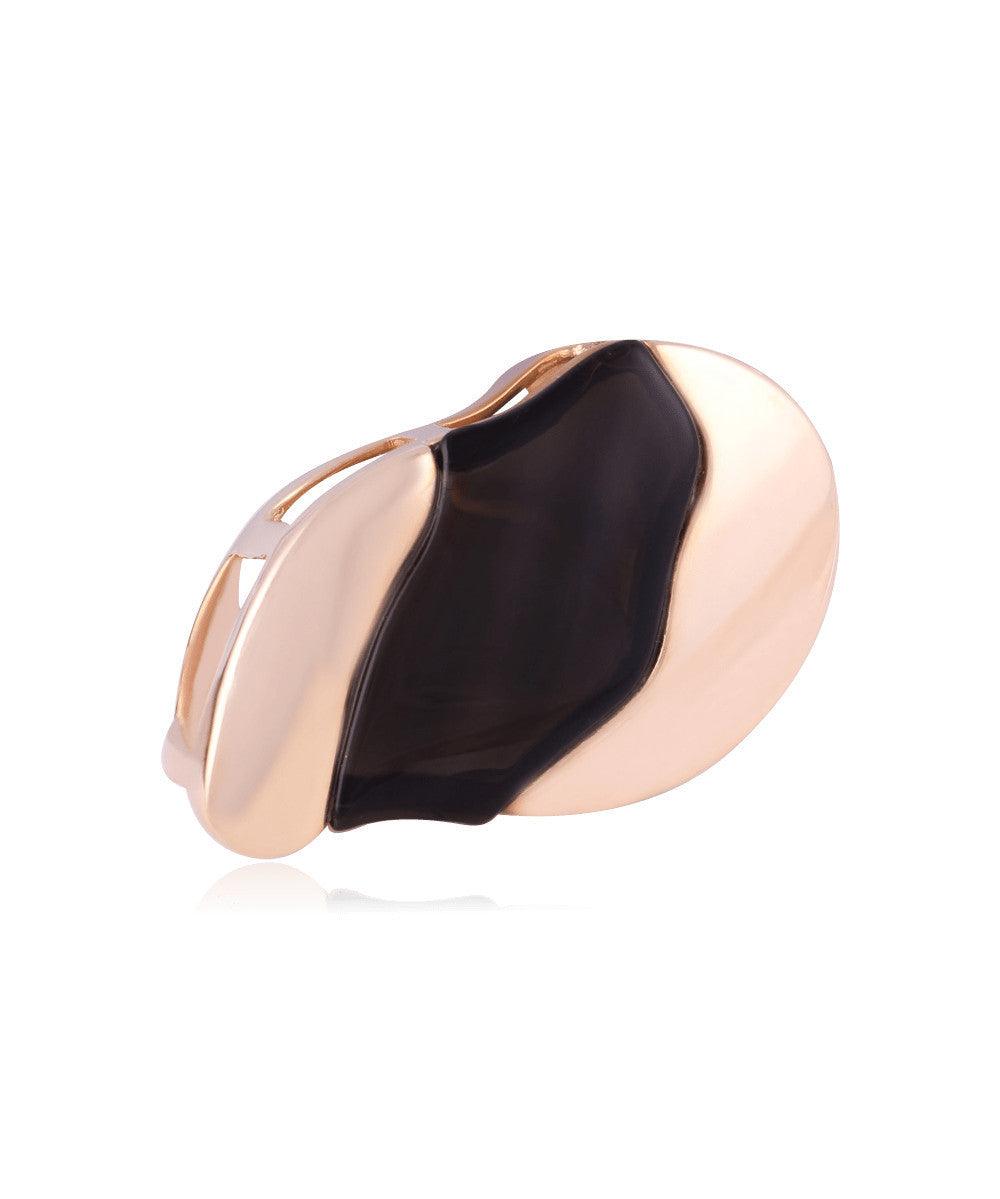 MANHATTAN MAJESTY RING - BLACK OBSIDIAN STONE