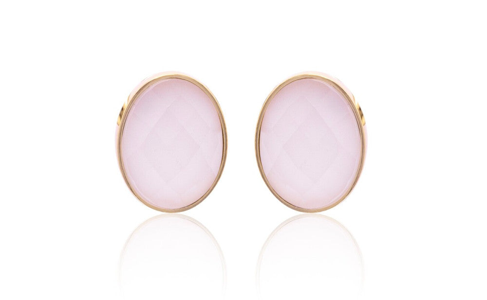 TRIBECA TREASURE EARRING - MILKY QUARTZ STONE