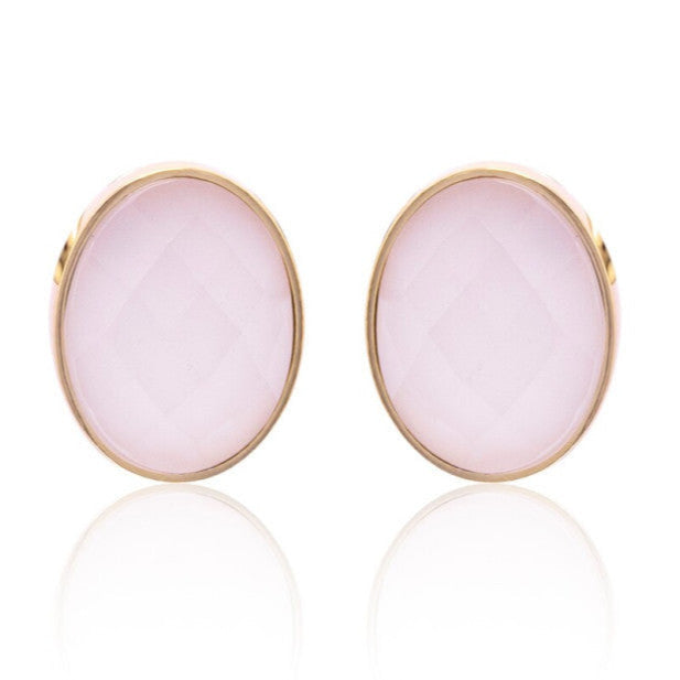 TRIBECA TREASURE EARRING - MILKY QUARTZ STONE