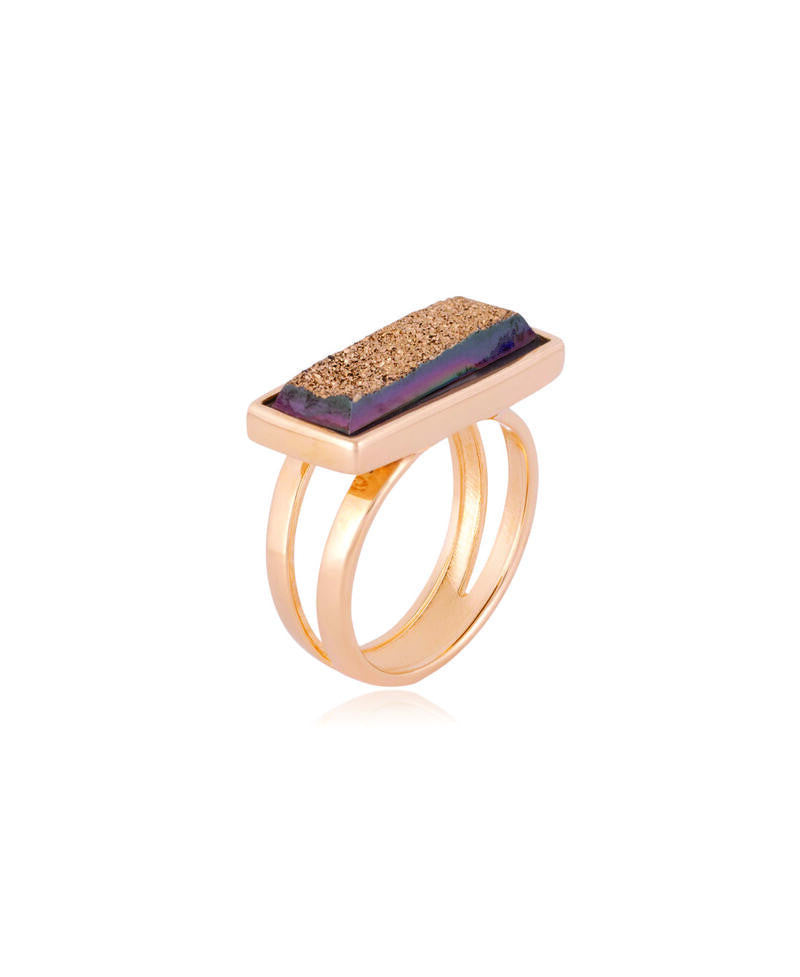 RING - GOLD PLATED - DRUSE GOLD