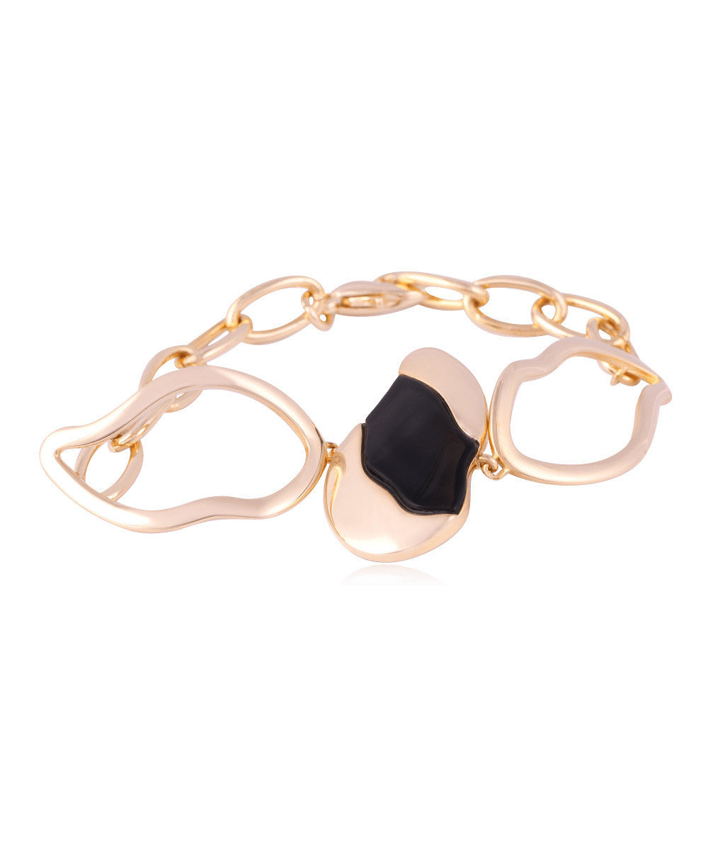 MANHATTAN MAJESTY BRACELET - BLACK OBSIDIAN STONE