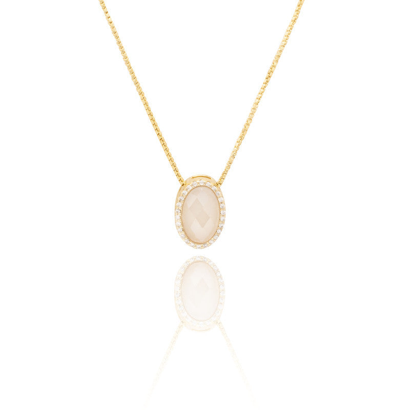 TRIBECA TREASURE NECKLACE - MILKY QUARTZ