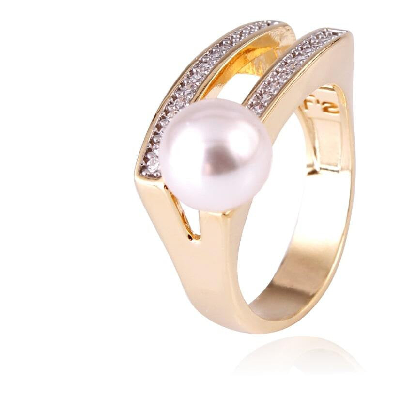 RING - GOLD PLATED - PEARL