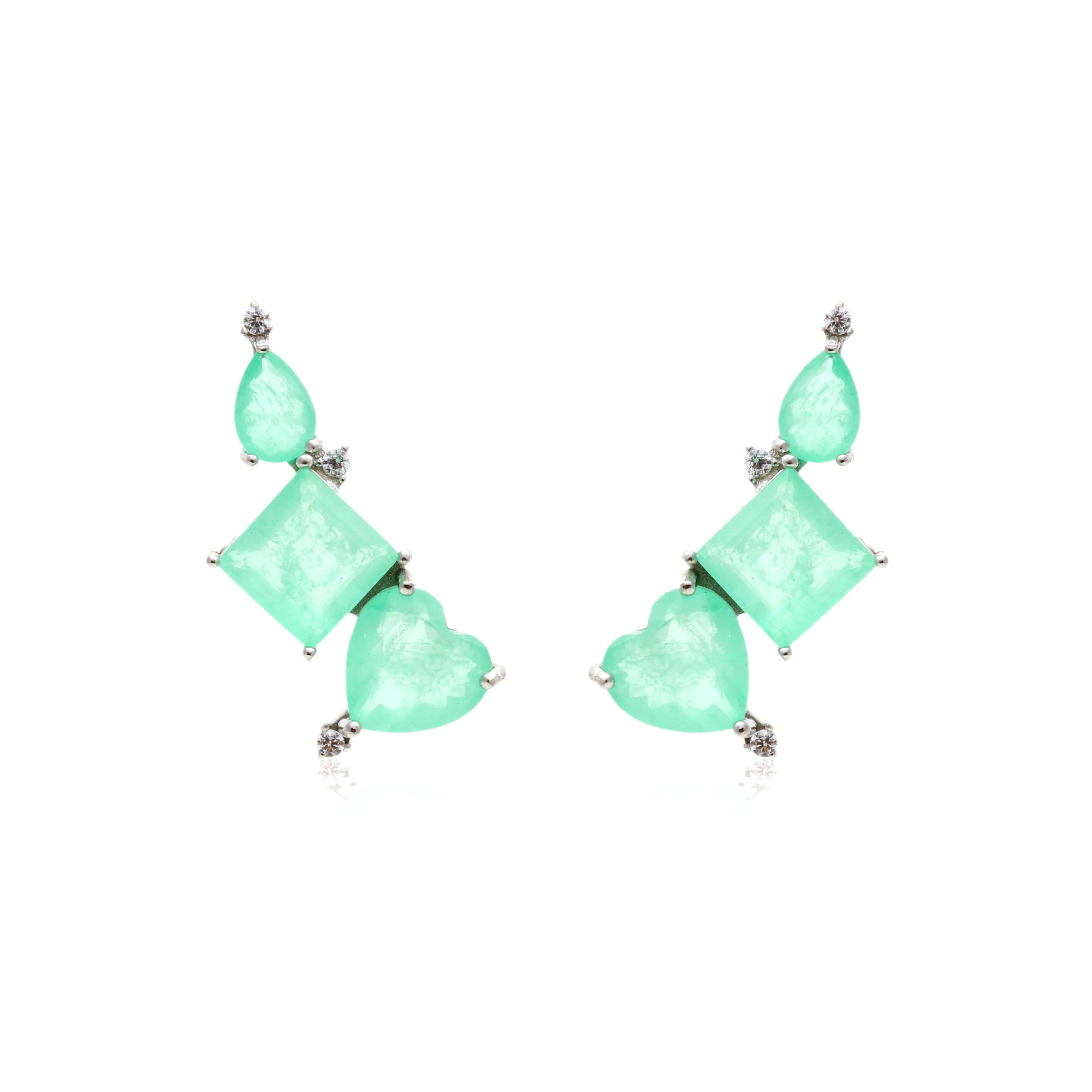 FUSION EMERALD LAUREN EAR CUFF EARRING