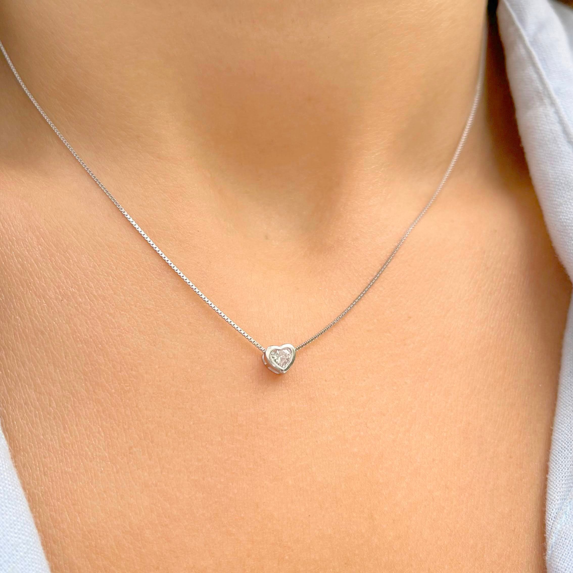 ZIRCONIA SMALL HEART MADISON NECKLACE