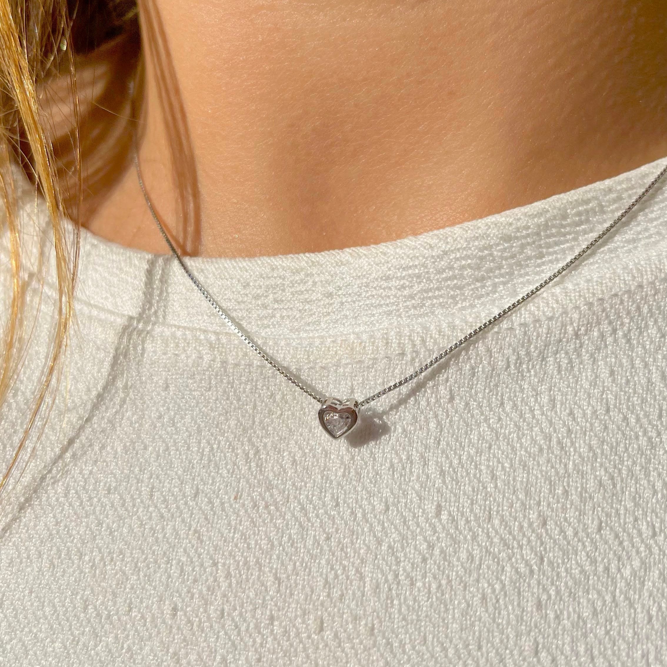 ZIRCONIA SMALL HEART MADISON NECKLACE