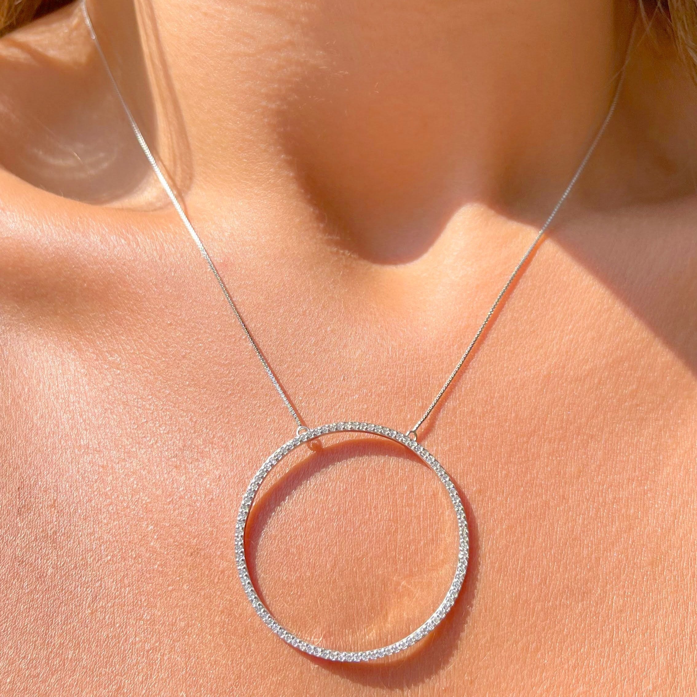 ZIRCONIA CIRCLE SERENA NECKLACE