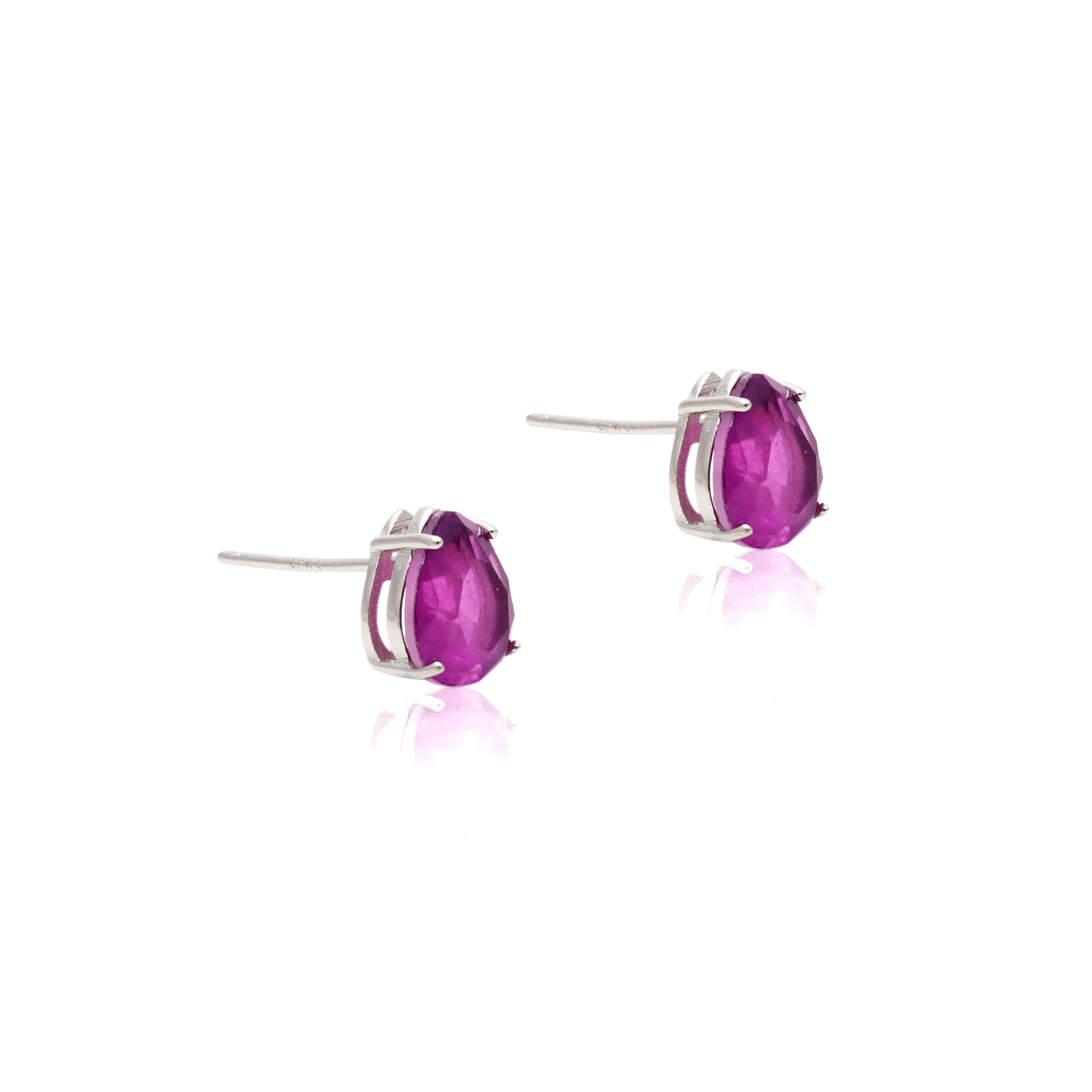 AMETHYST TRIANGLE HELEN EARRING