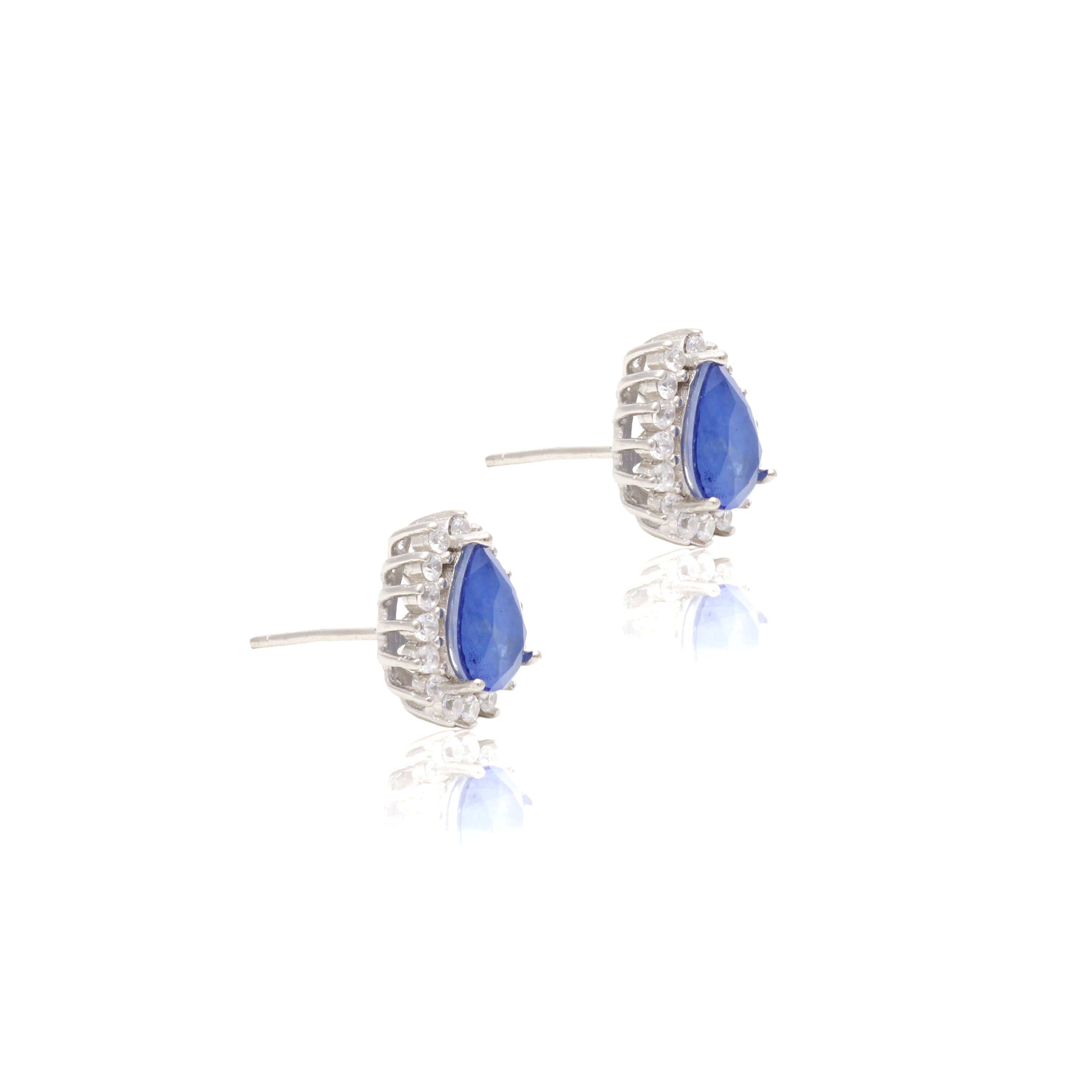 TANZANITE LILY EARRING