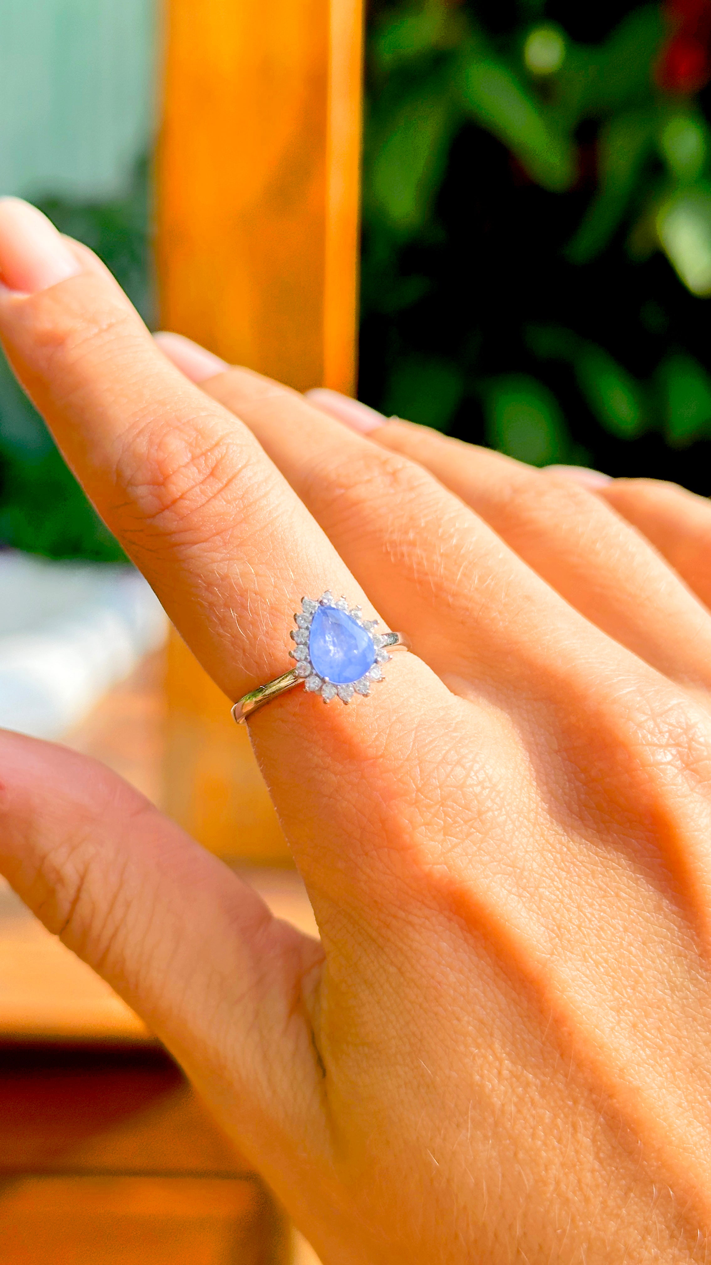 TANZANITE LILY RING