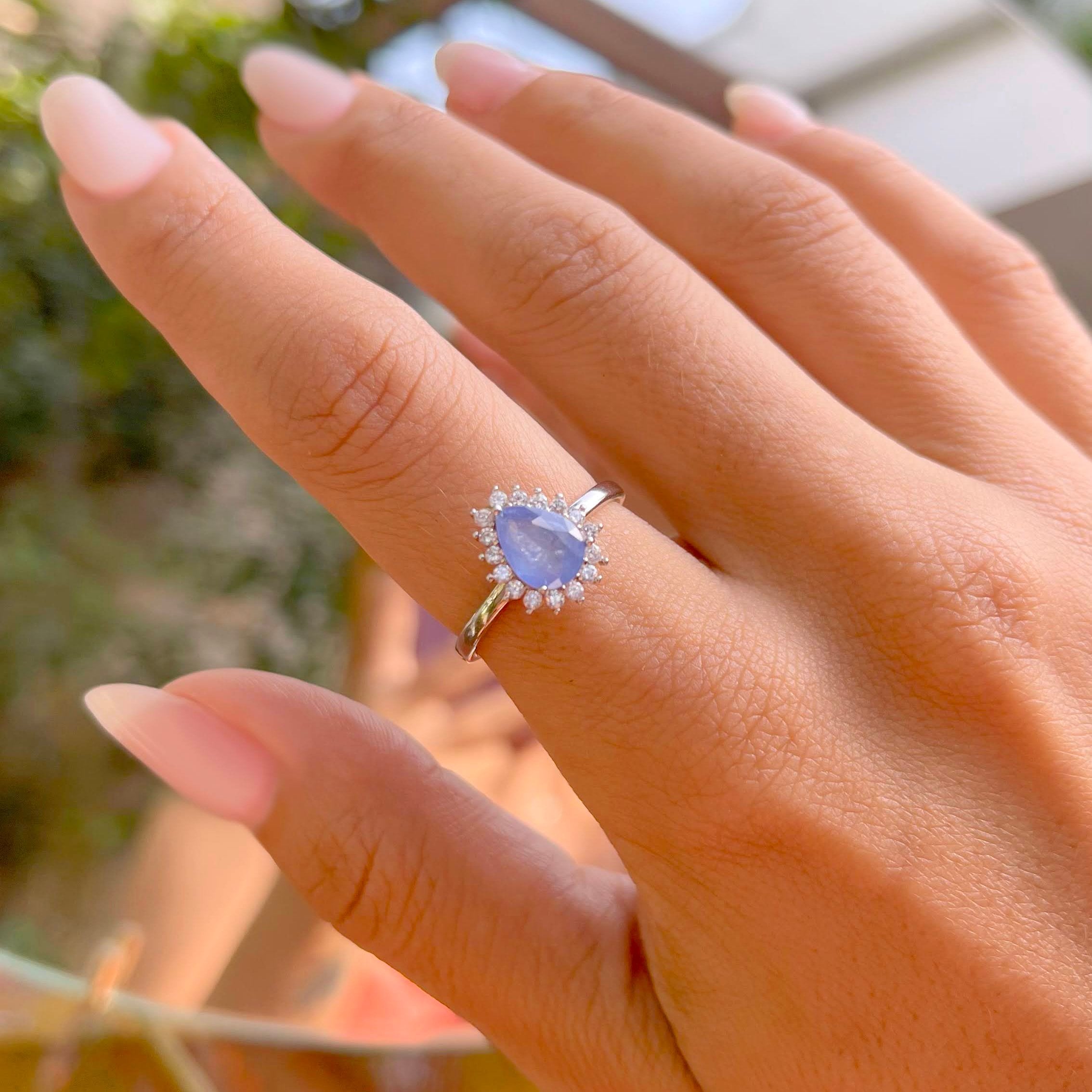 TANZANITE LILY RING