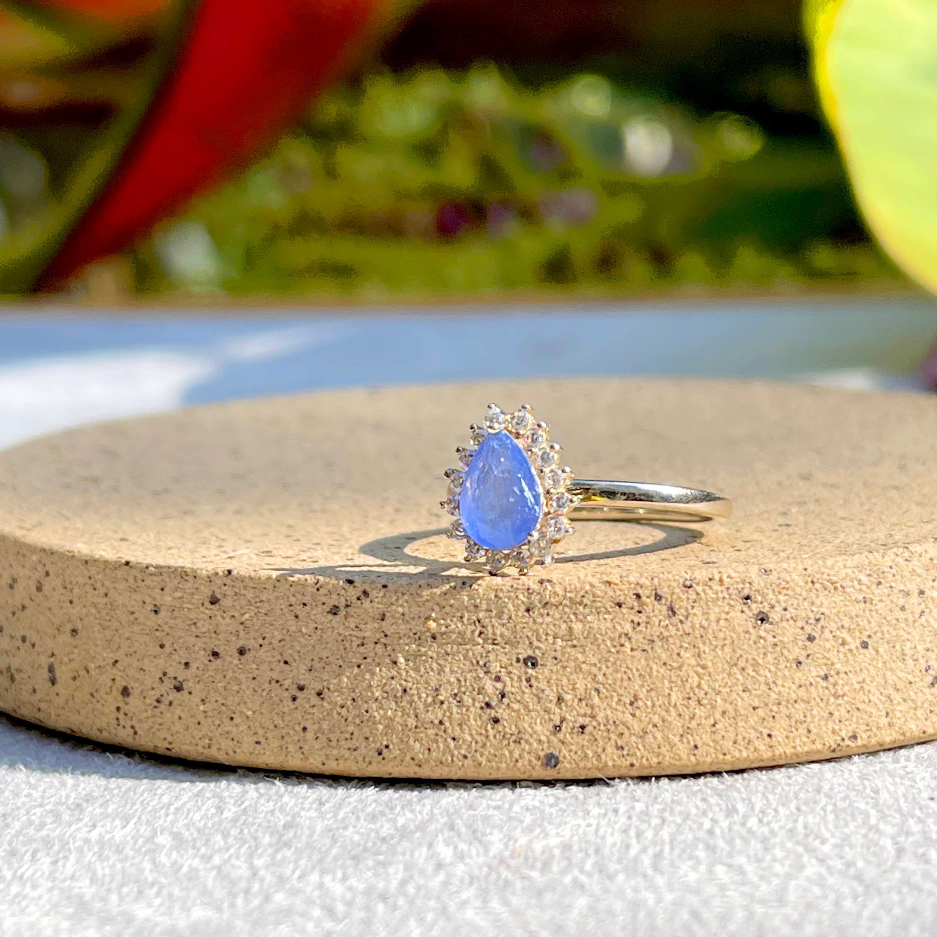 TANZANITE LILY RING