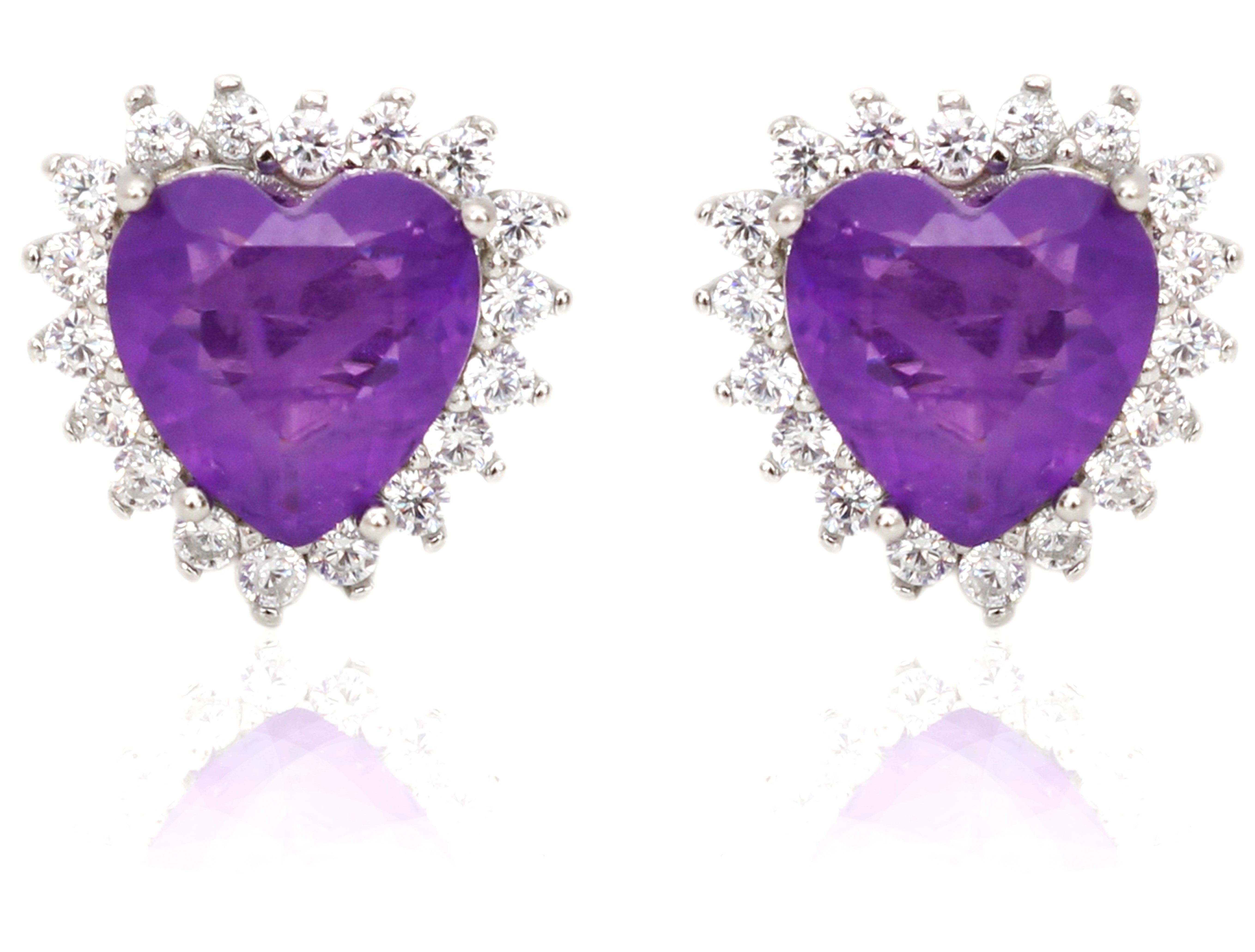 AMETHYST HEART ELIZABETH EARRING