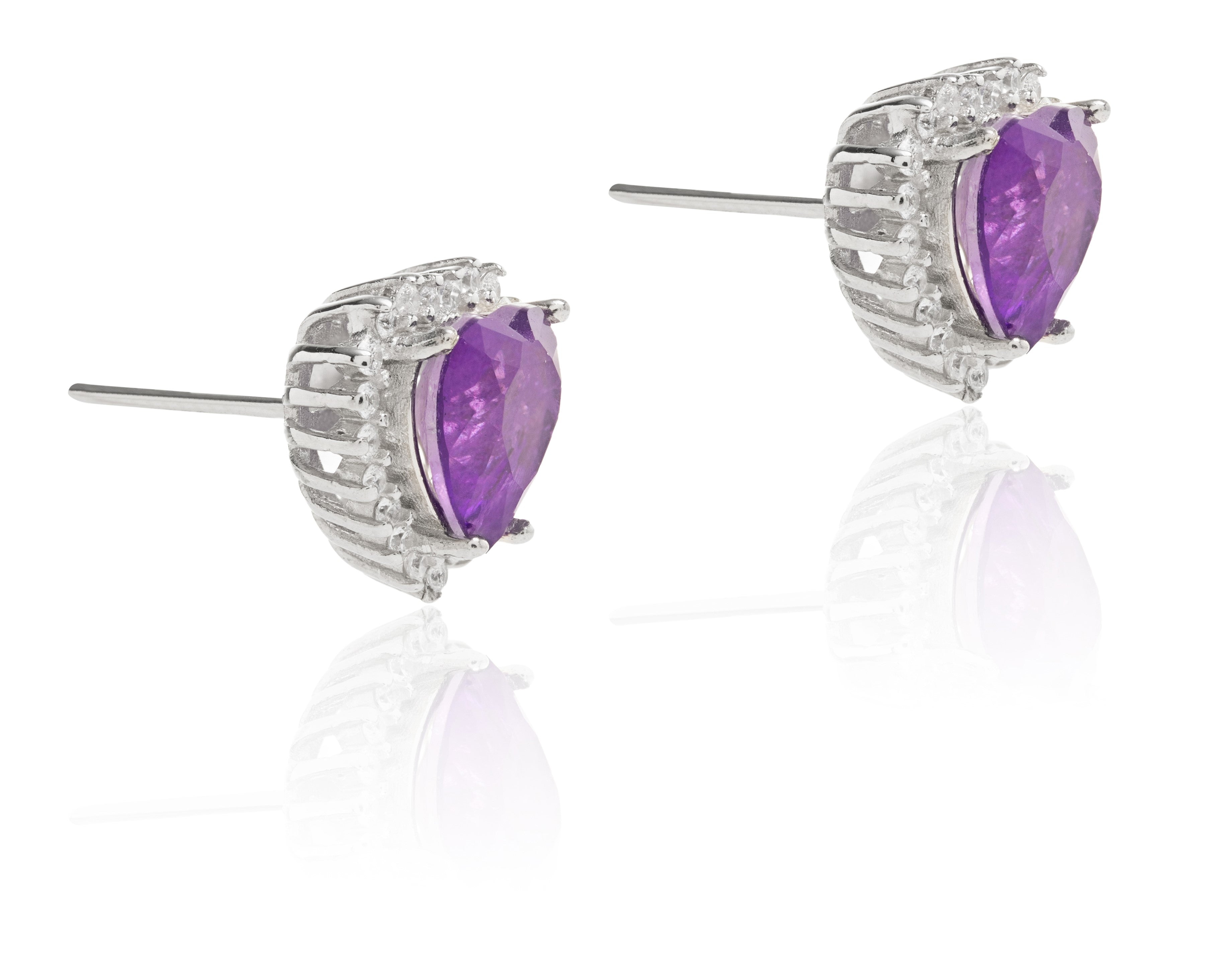 AMETHYST HEART ELIZABETH EARRING