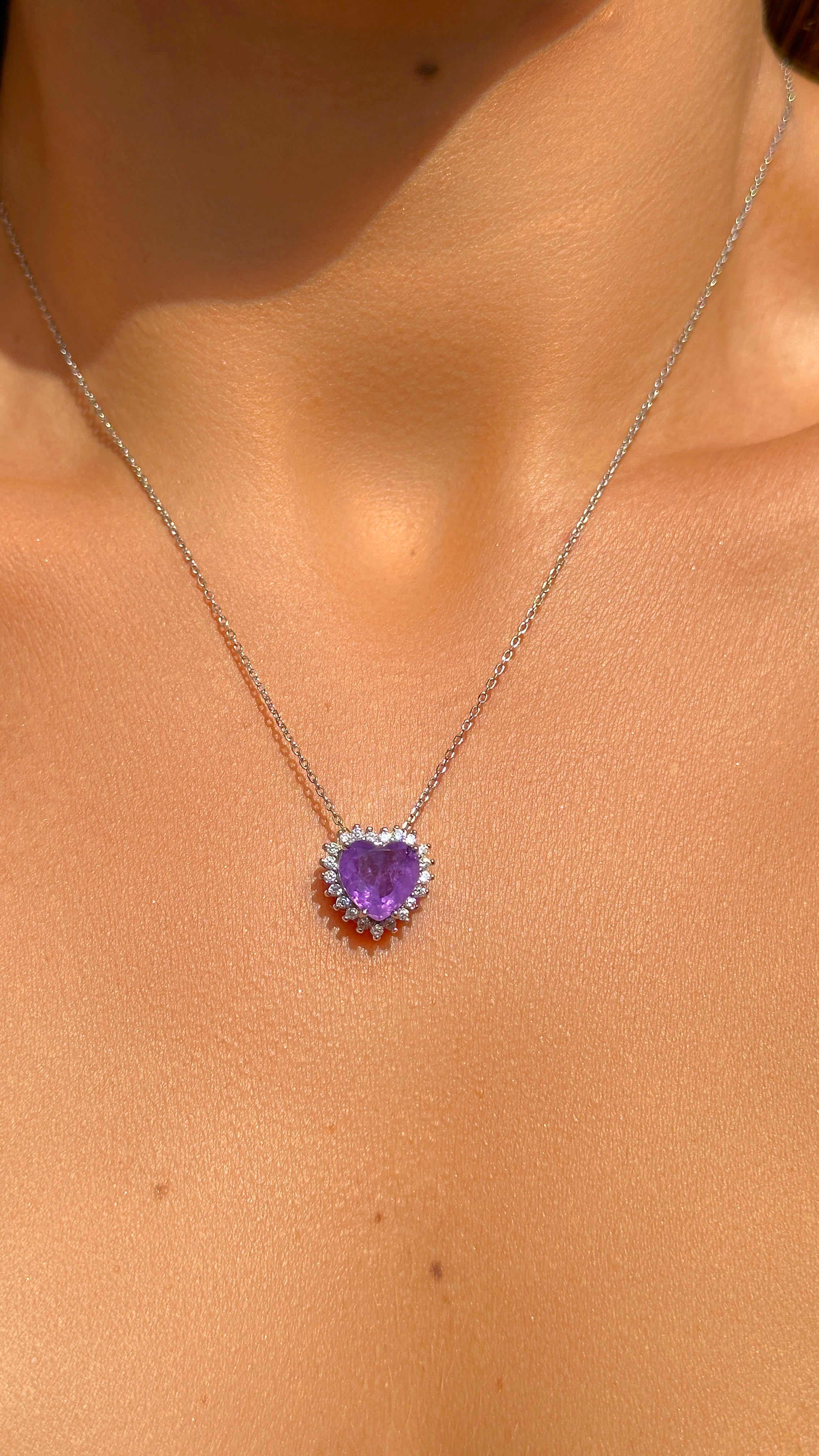 AMETHYST HEART ELIZABETH NECKLACE