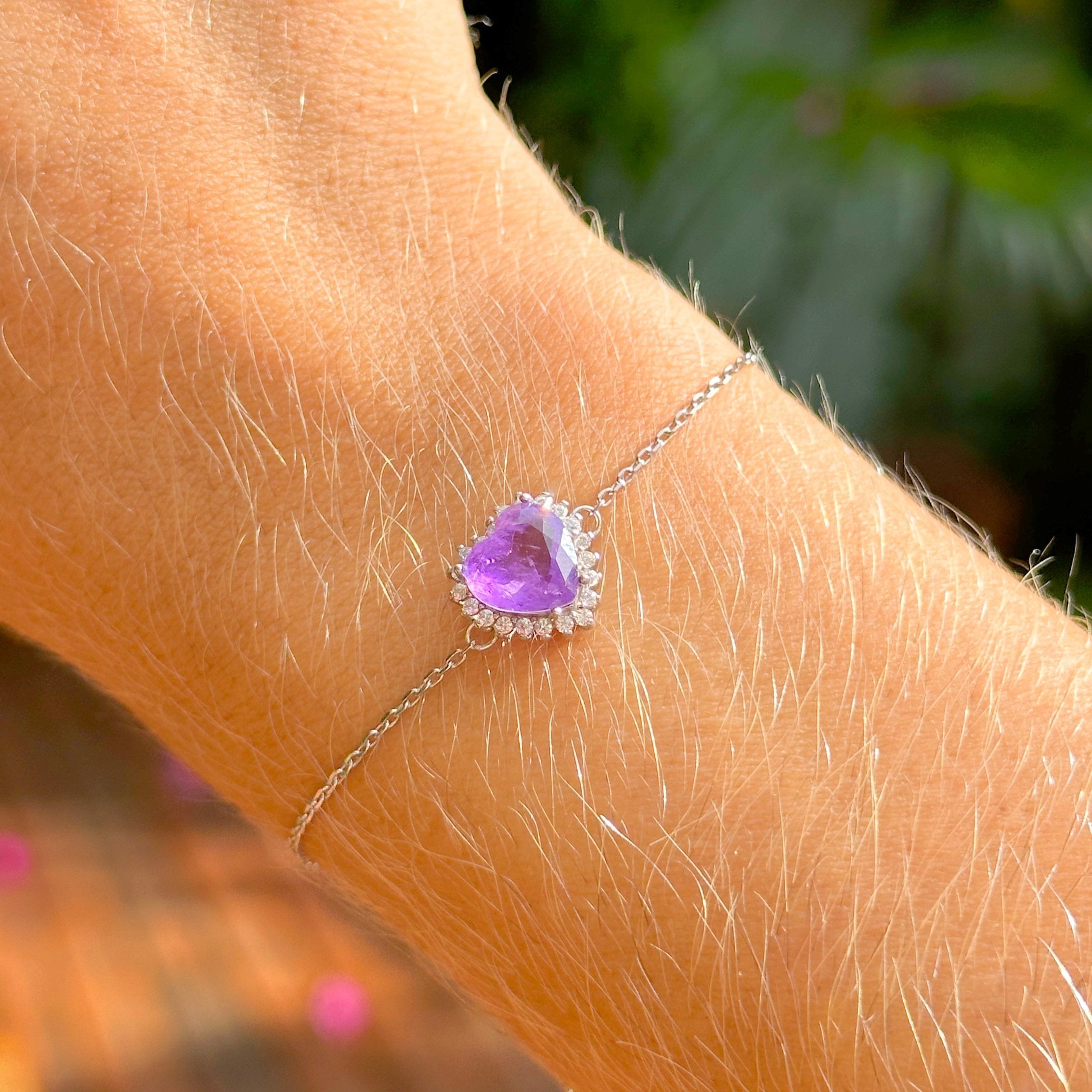 AMETHYST HEART ELIZABETH BRACELET