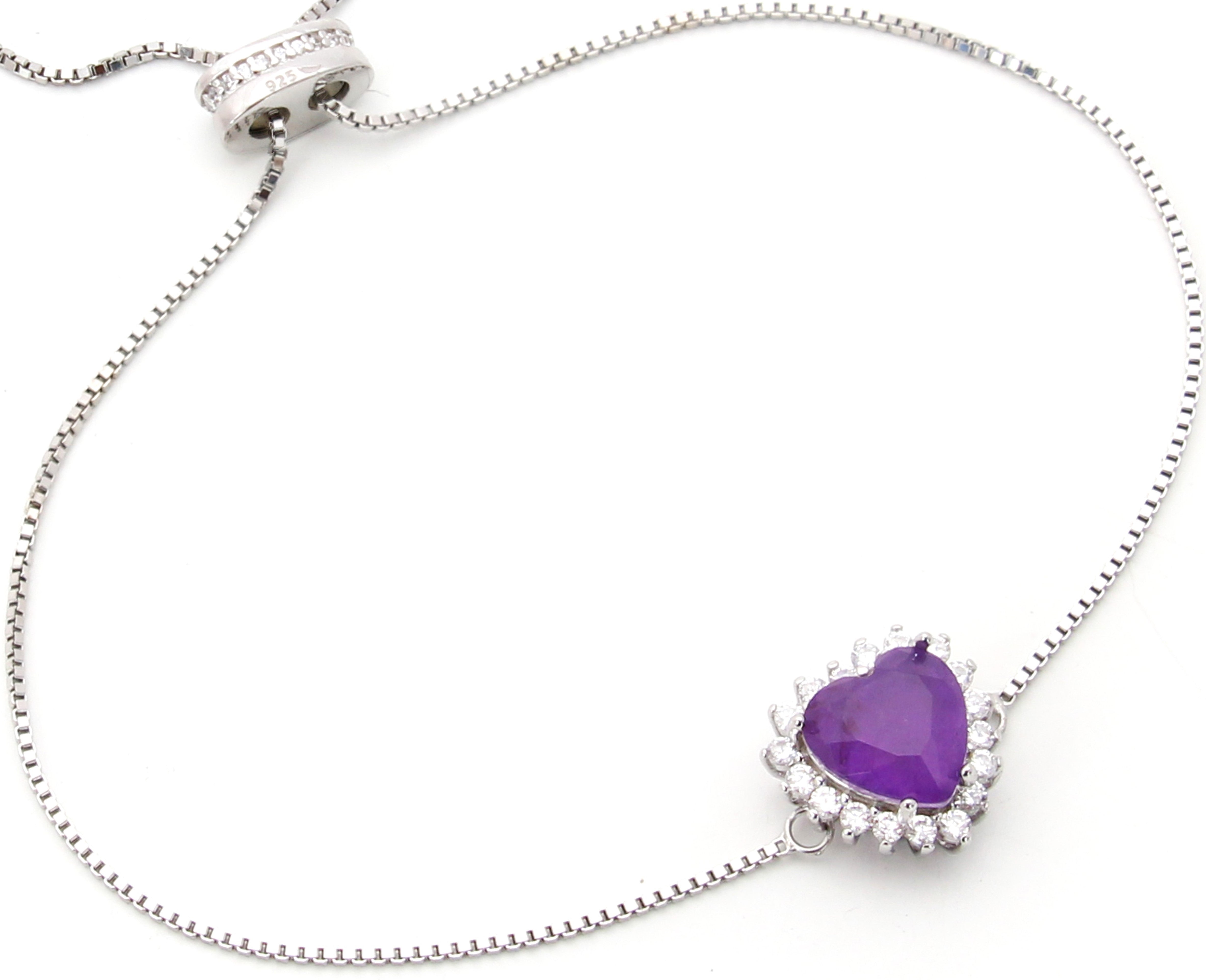 AMETHYST HEART ELIZABETH BRACELET