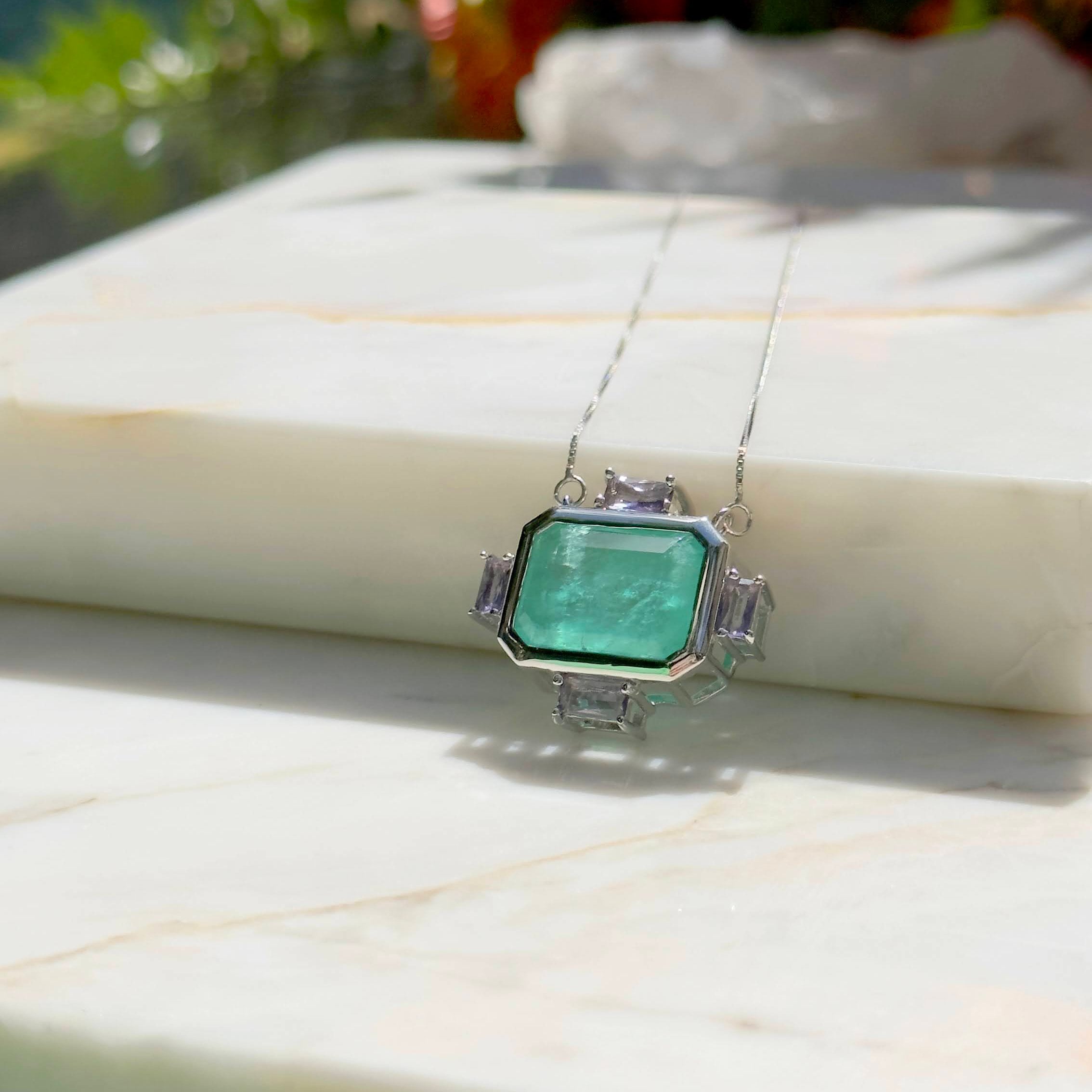 TOURMALINE AND AMETHYST SARAH NECKLACE