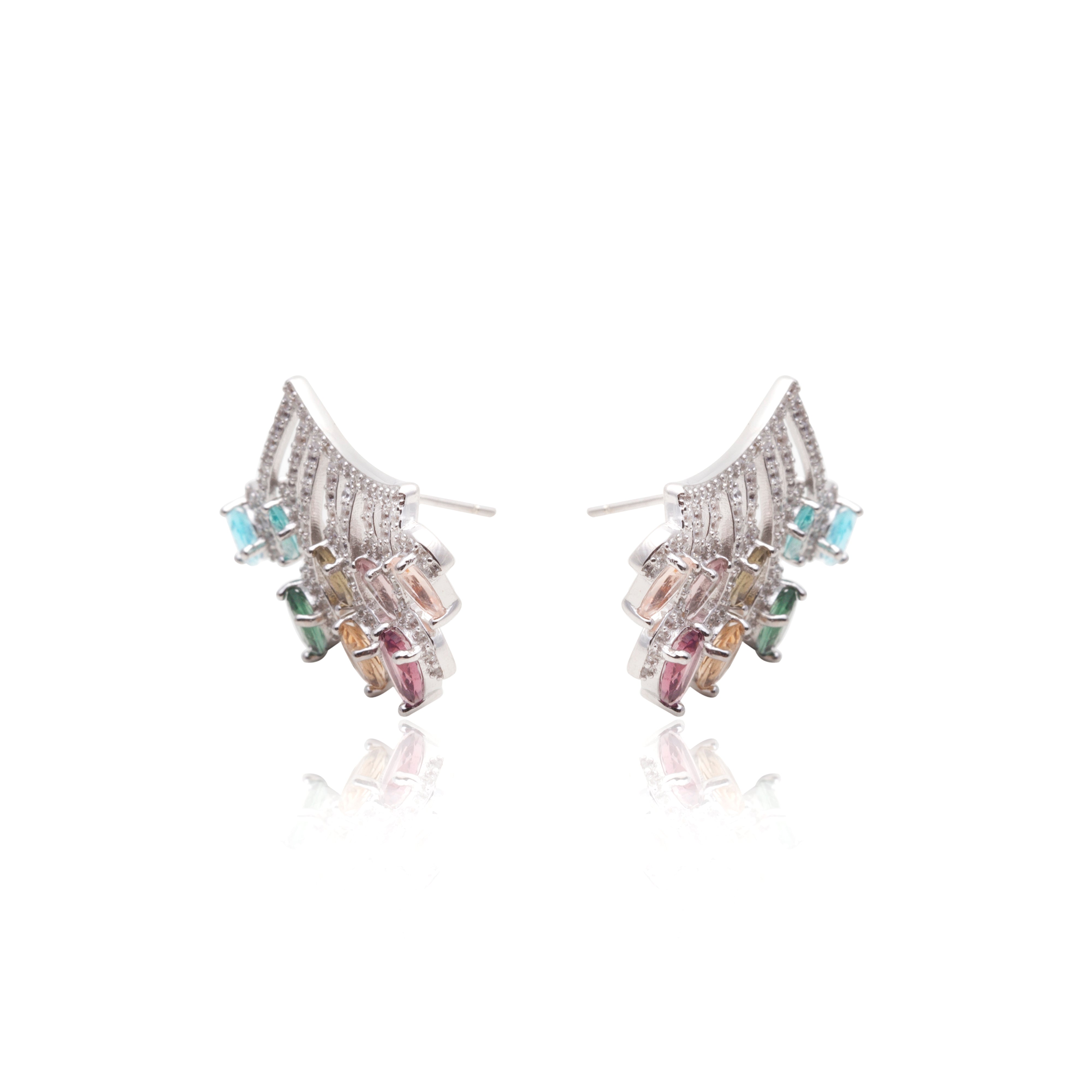 TOPAZ, AMETHYST AND MORGANITE DROP KAROL EARRING