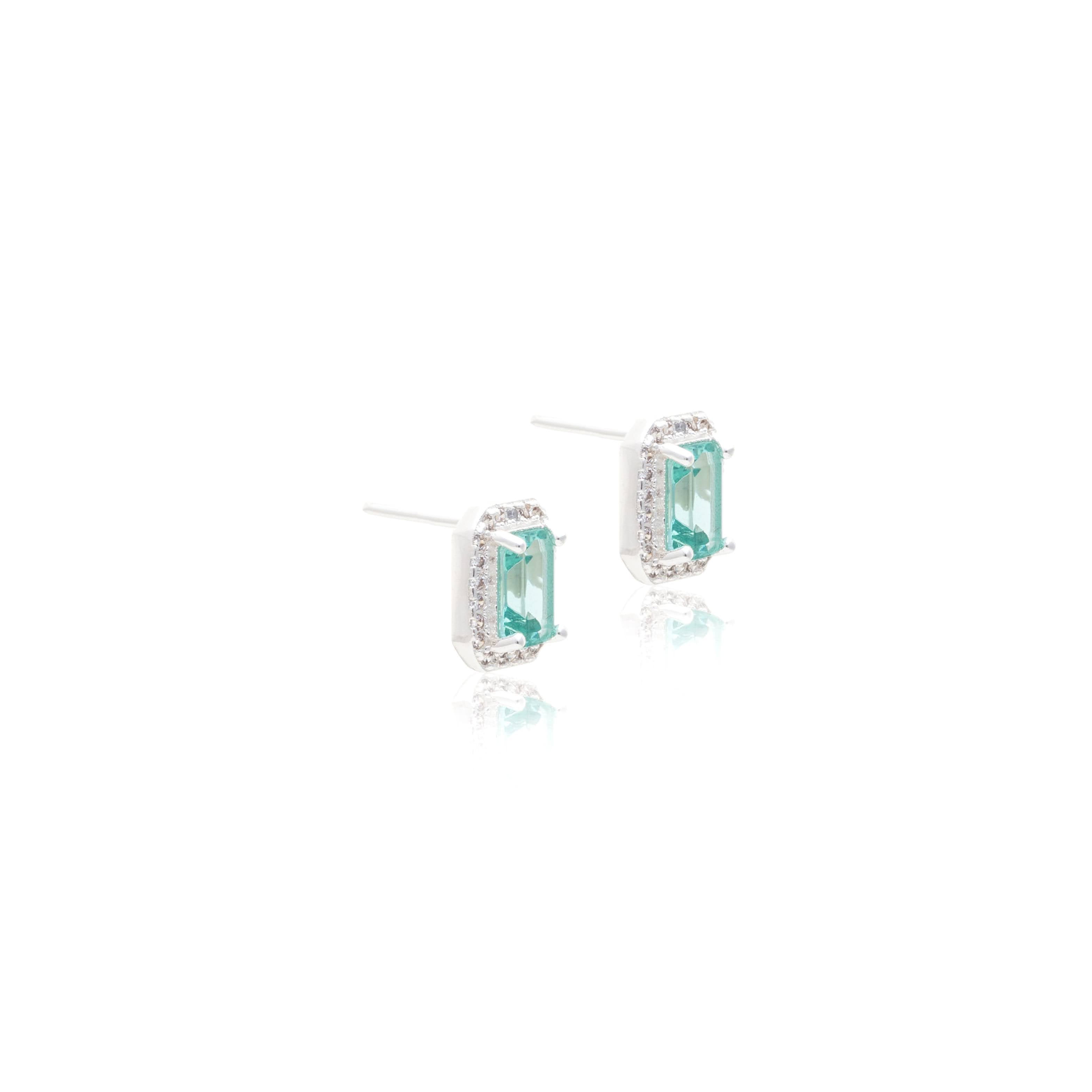 PARAIBA ZIRCONIA GISELE EARRING