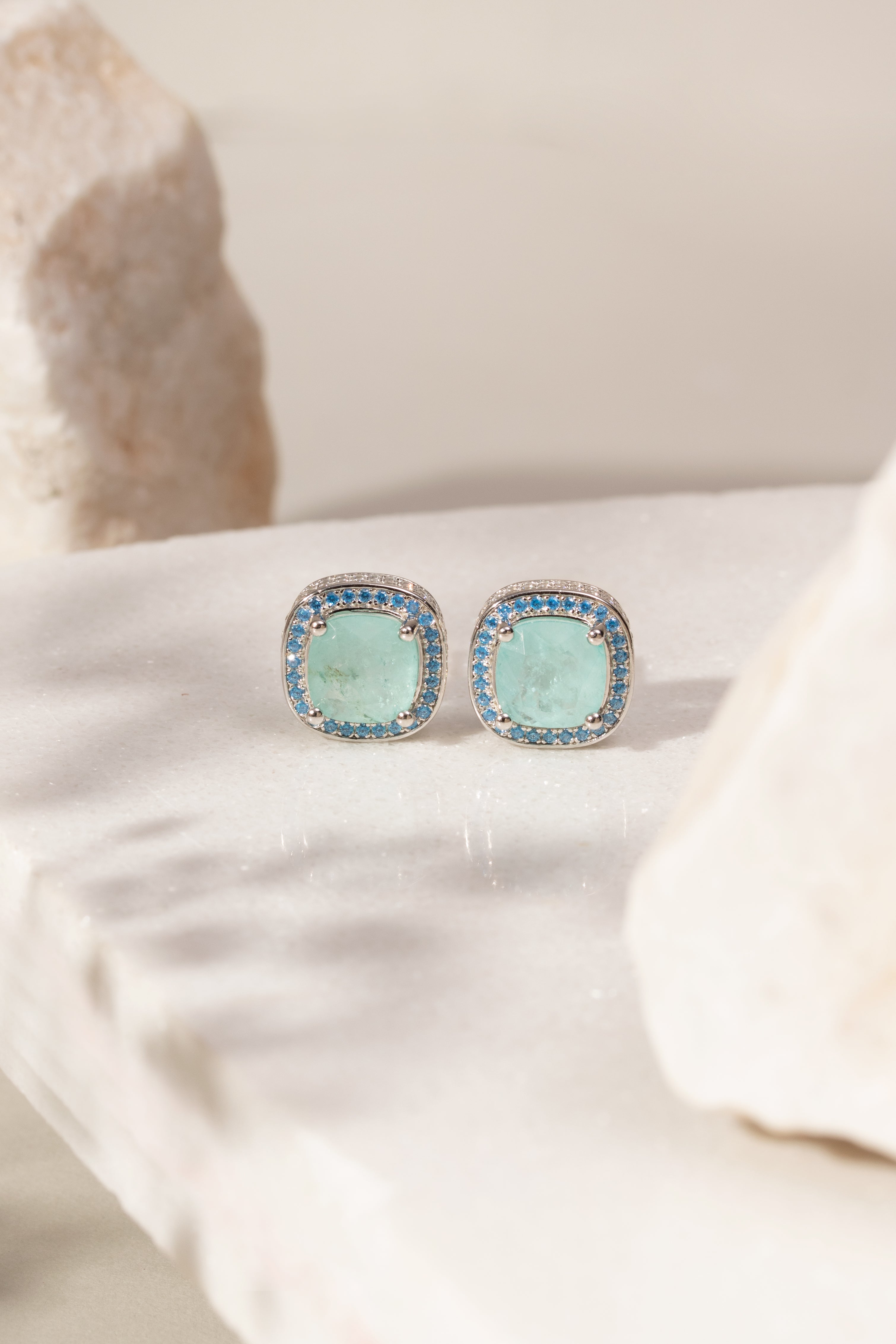 TOURMALINE AND ZIRCONIA JULIA EARRING