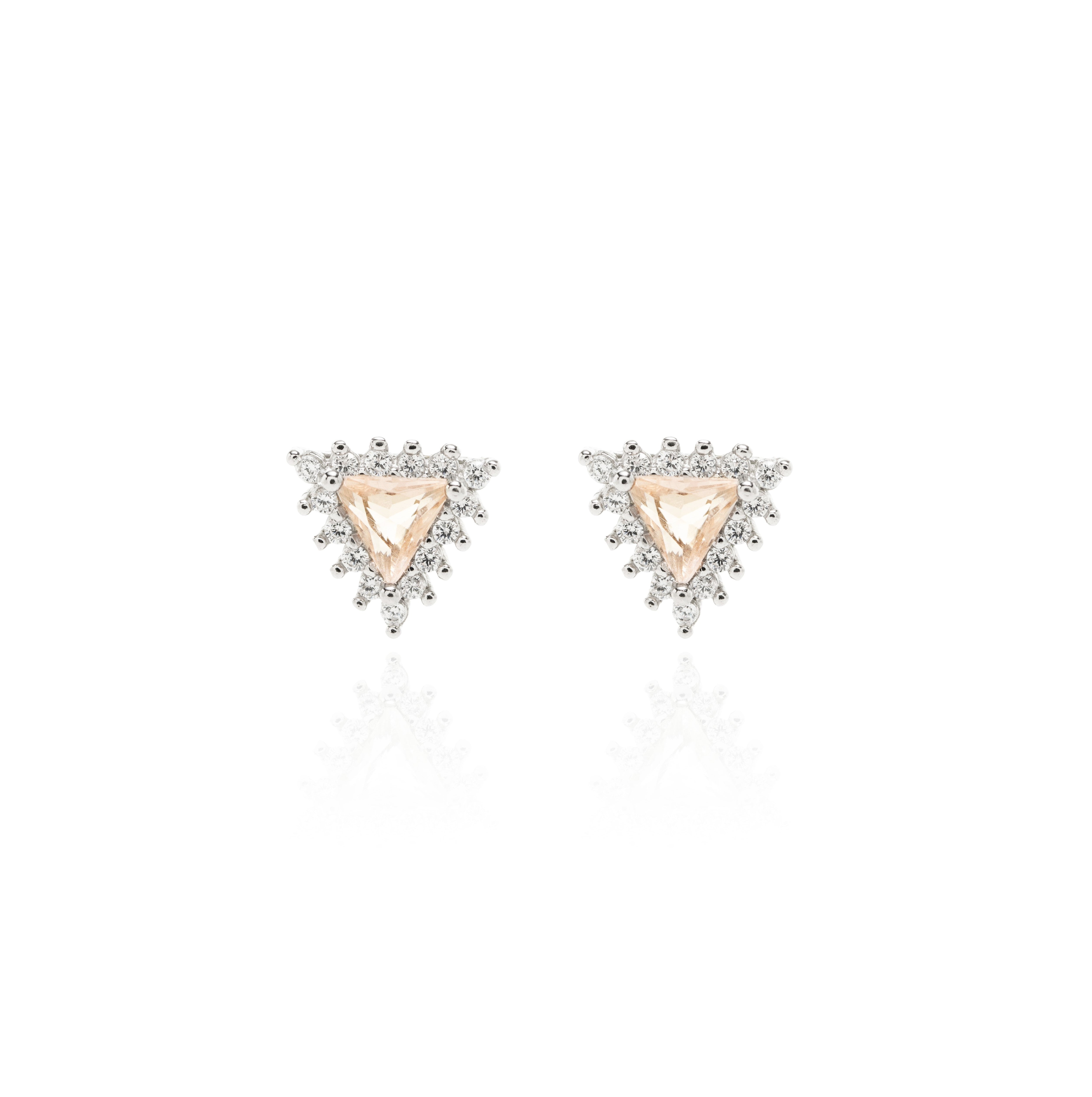 MORGANITE ZIRCONIA ISA EARRING