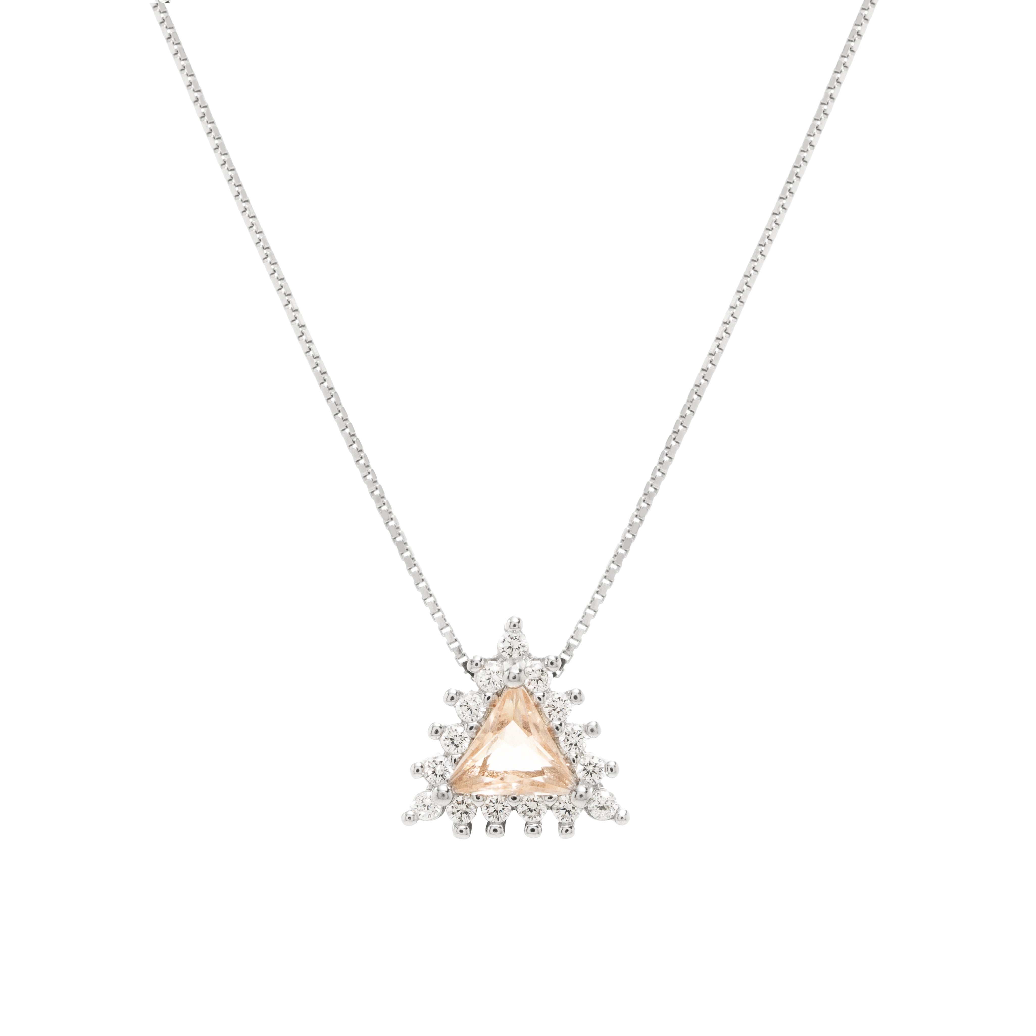 MORGANITE AND ZIRCONIA ISA NECKLACE