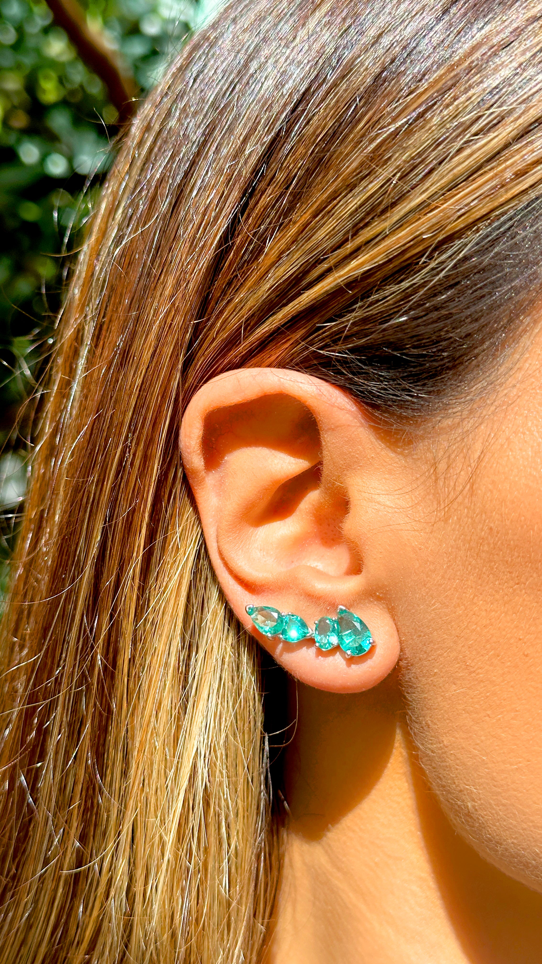 PARAIBA CRYSTAL EAR CUFF JHENNY EARRING