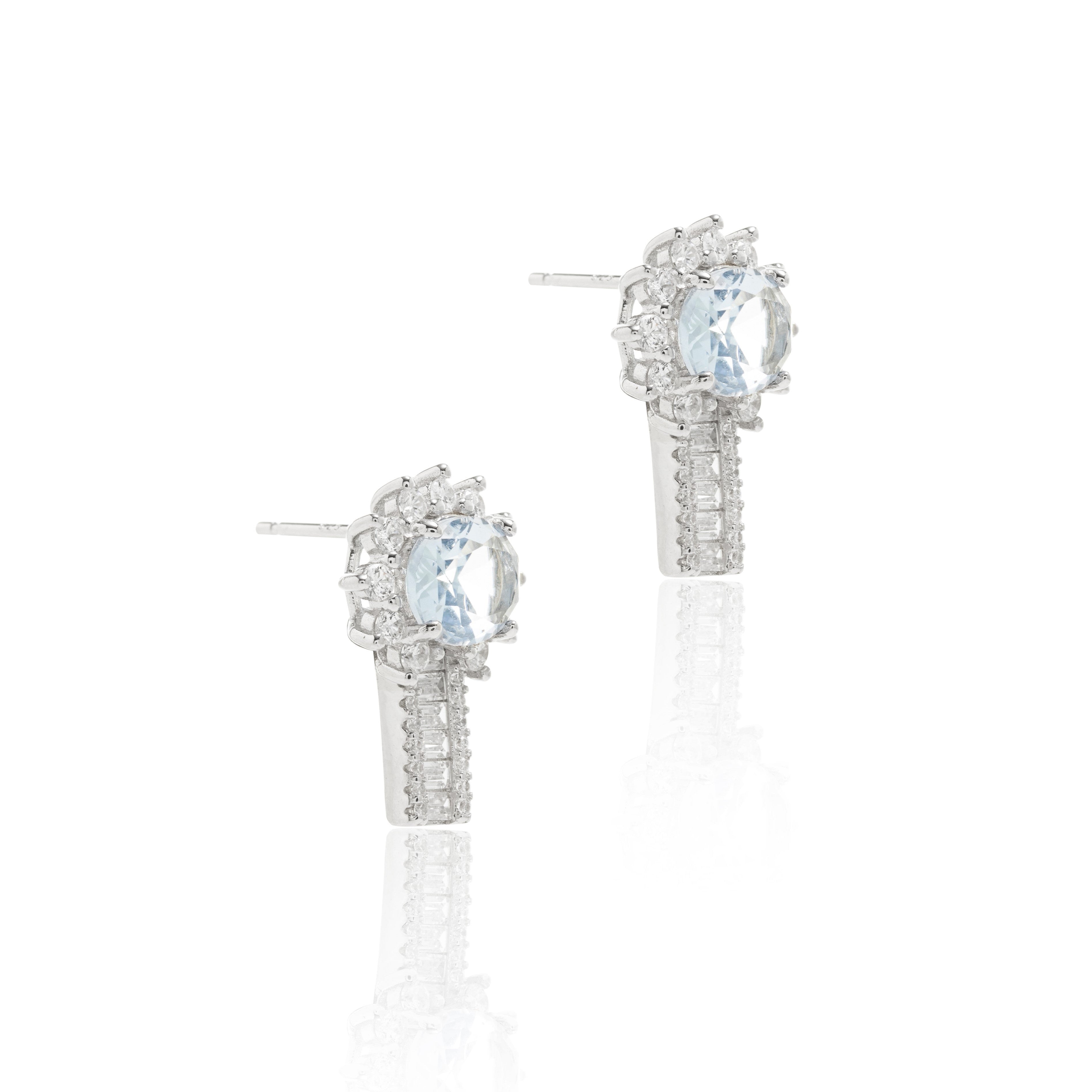 BLUE CRYSTAL STONE VIRGINIA EARRING