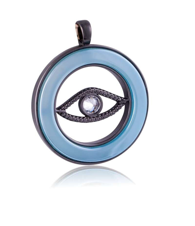 PENDANT - BLACK METALLIZATION - ZIRCONIA/A.BLUE PER -