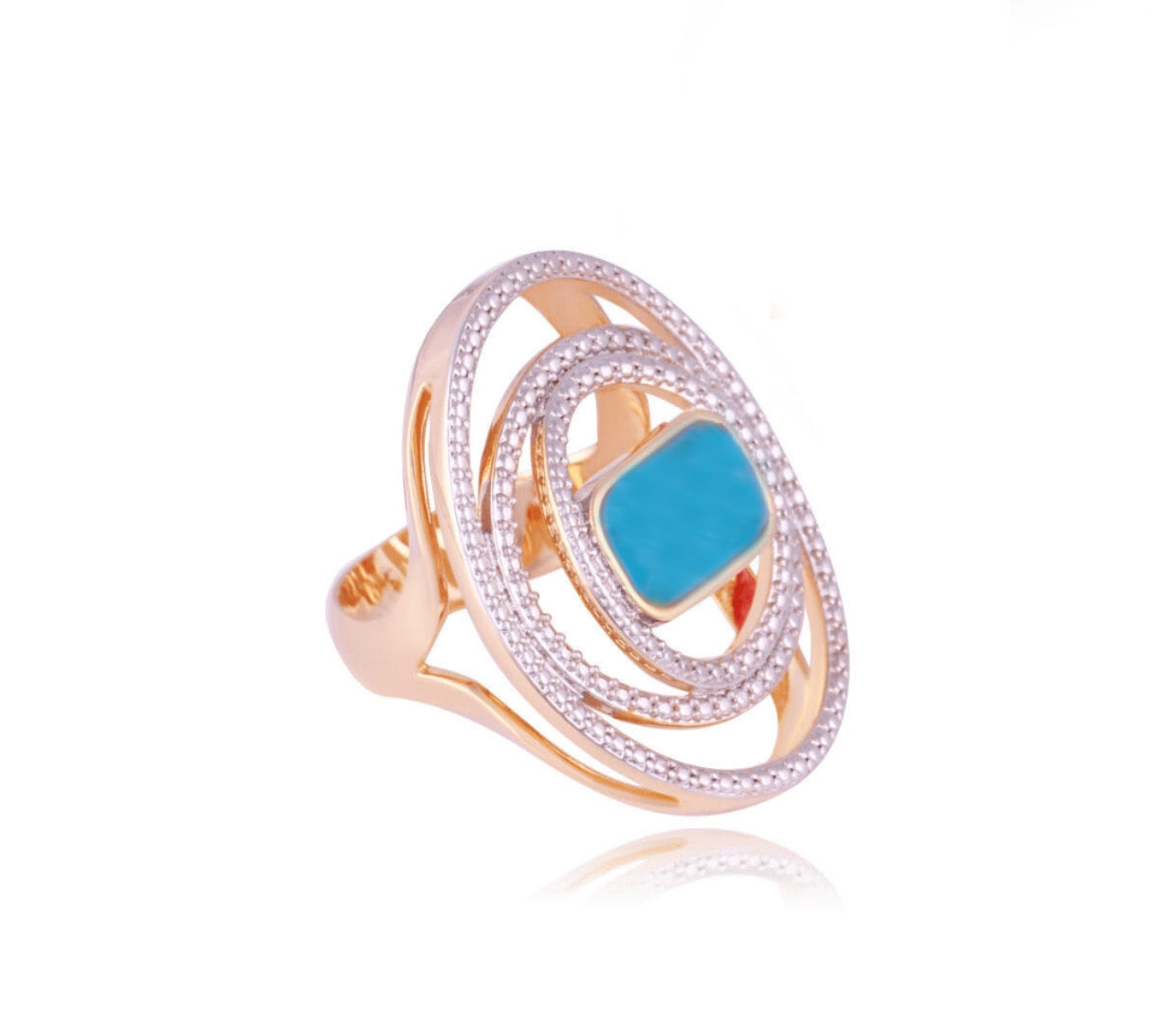 HUDSON WHISPER RING - TURQUOISE BLUE QUARTZ STONE