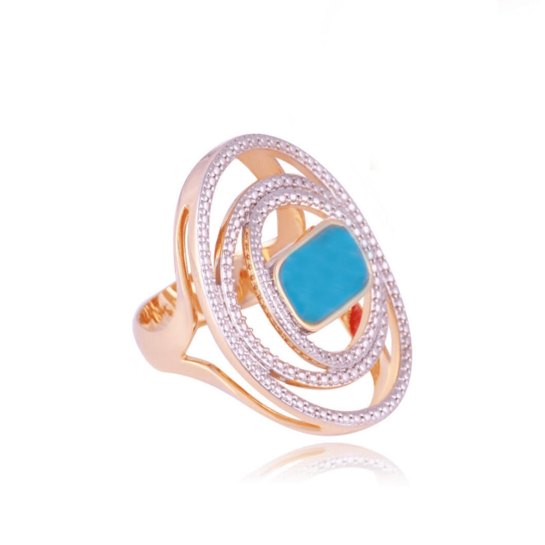 HUDSON WHISPER RING - TURQUOISE BLUE QUARTZ STONE