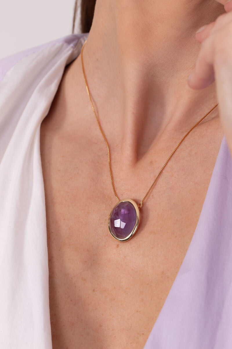 ASTORIA AURA NECKLACE - AMETHYST