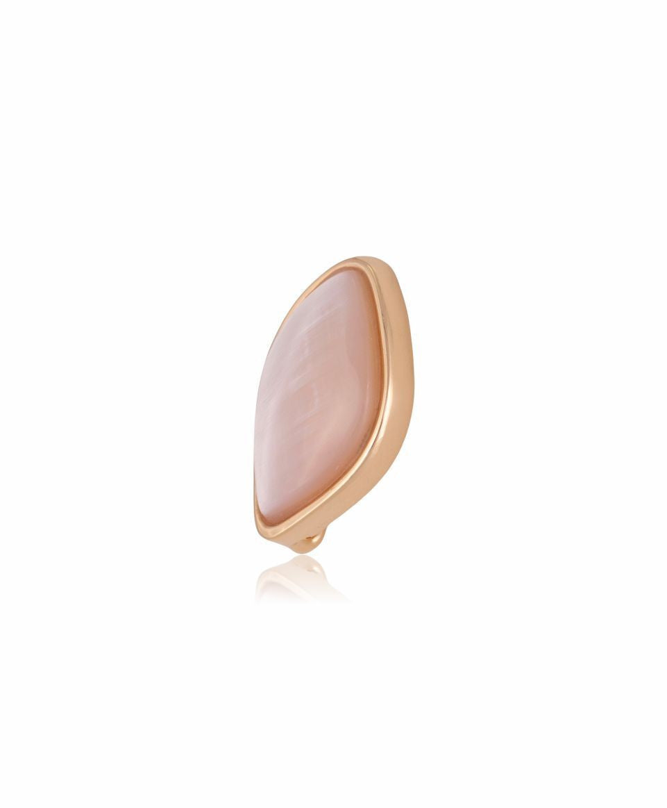 MOTHER OF PEARL PINK DROP EARRING - GOLD PLATED