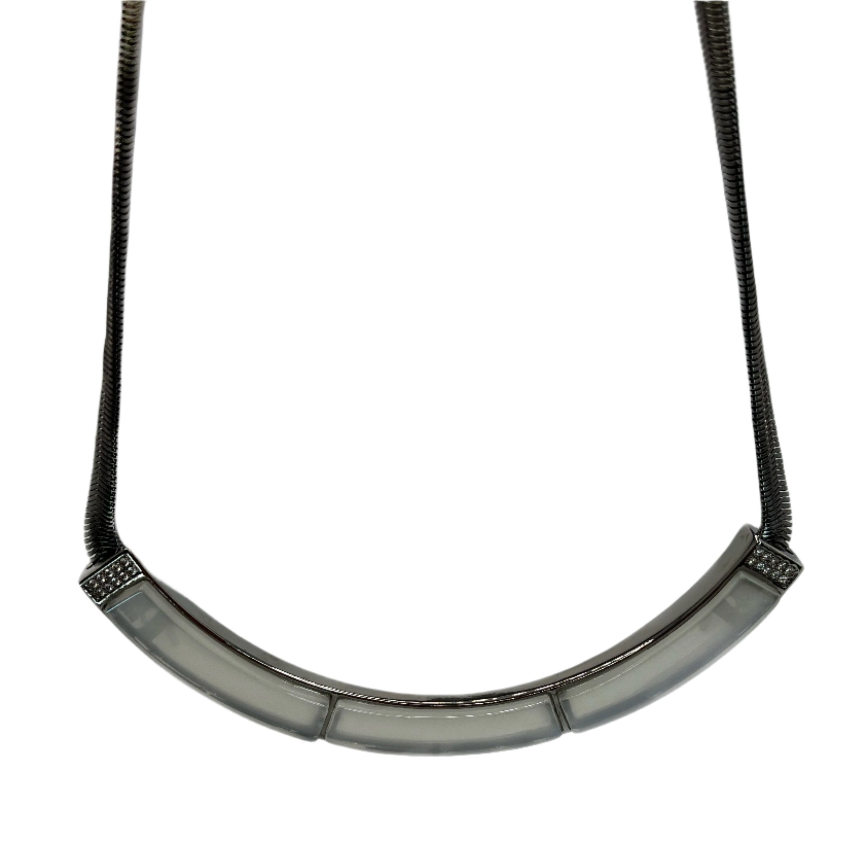 MILKY PER QUARTZ NECKLACE | BLACK RHODIUM | ECLIPSE | BRAINSTORM JEWELRY - Brainstorm Jewelry