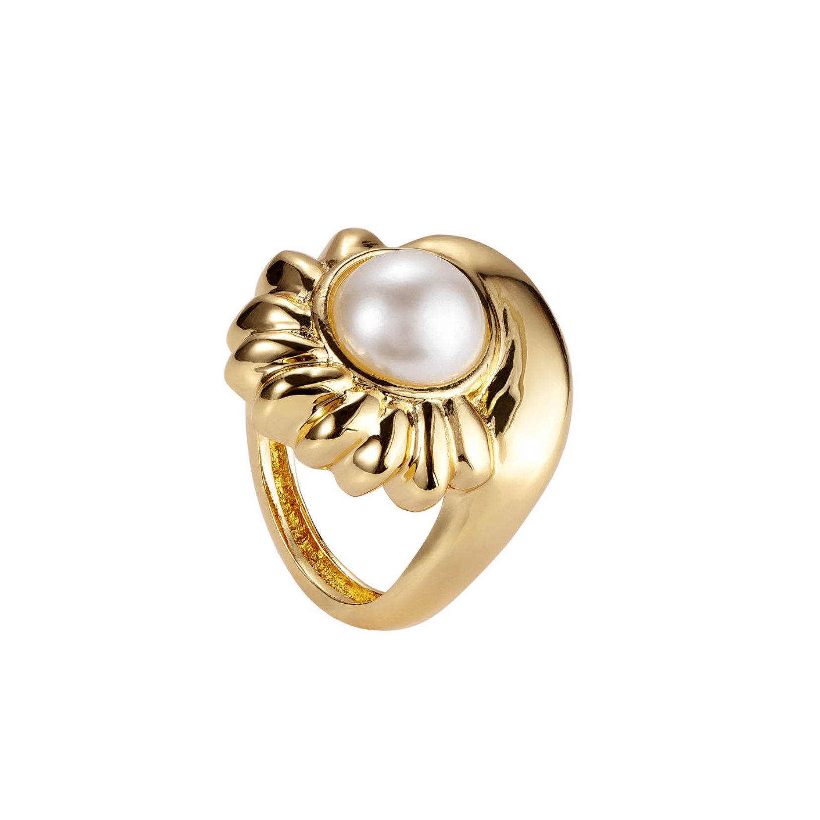 OCEANE PEARL RING | 18K GOLD PLATED | ORGANIC MOTION COLLECTION | BRAINSTORM JEWELRY