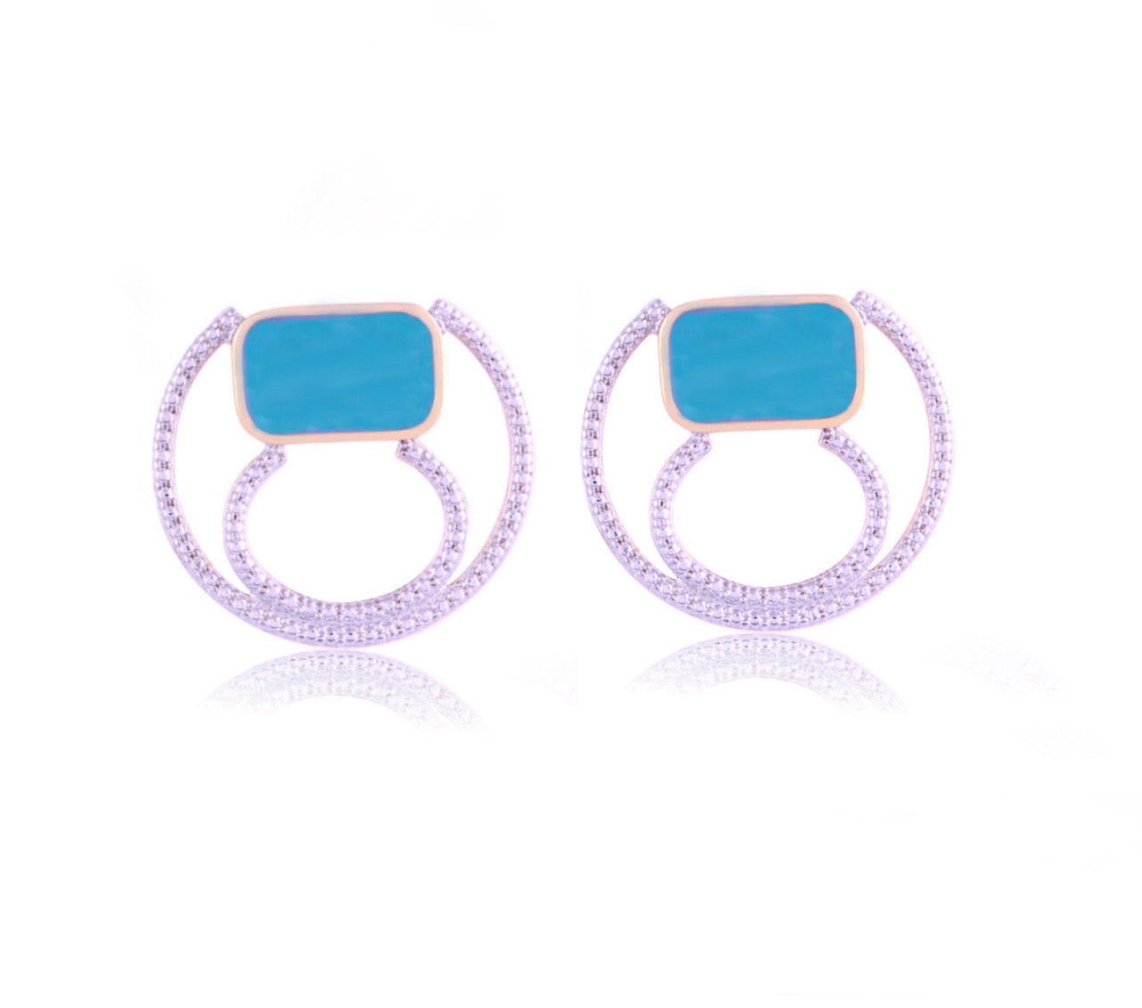 HUDSON WHISPER EARRING - TURQUOISE BLUE QUARTZ STONE