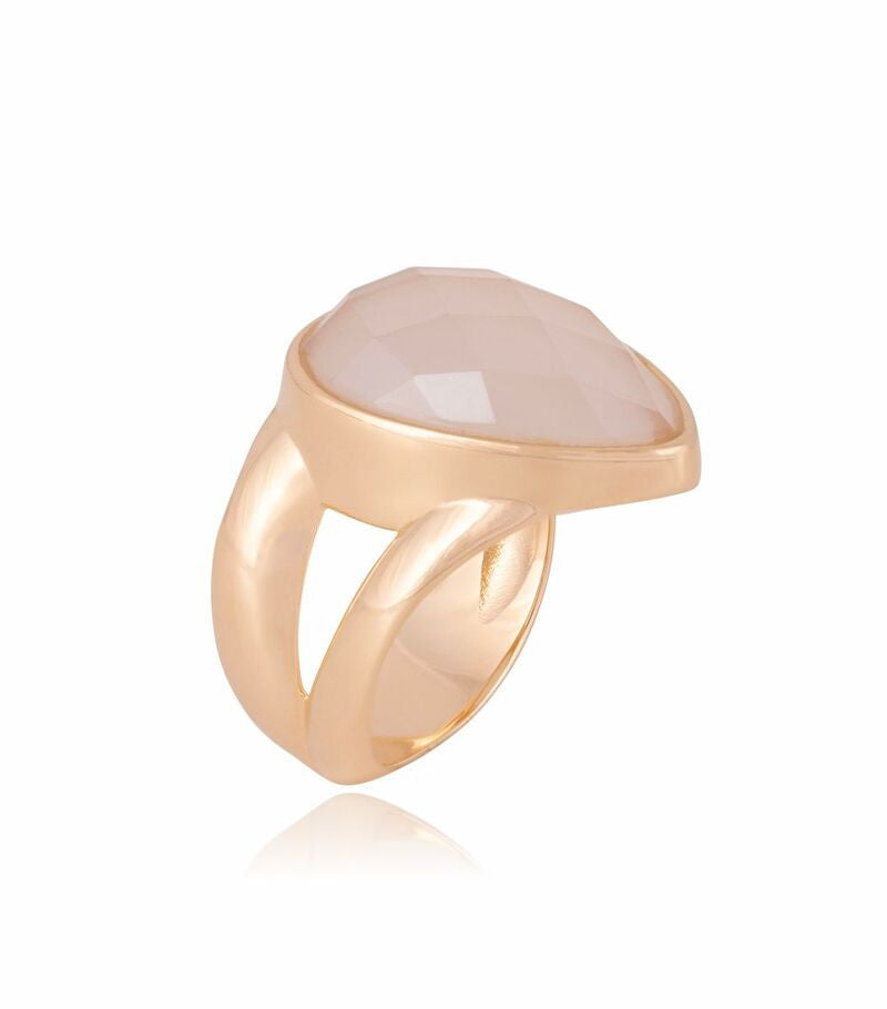 RING - GOLD PLATED - Q. MILKY PER