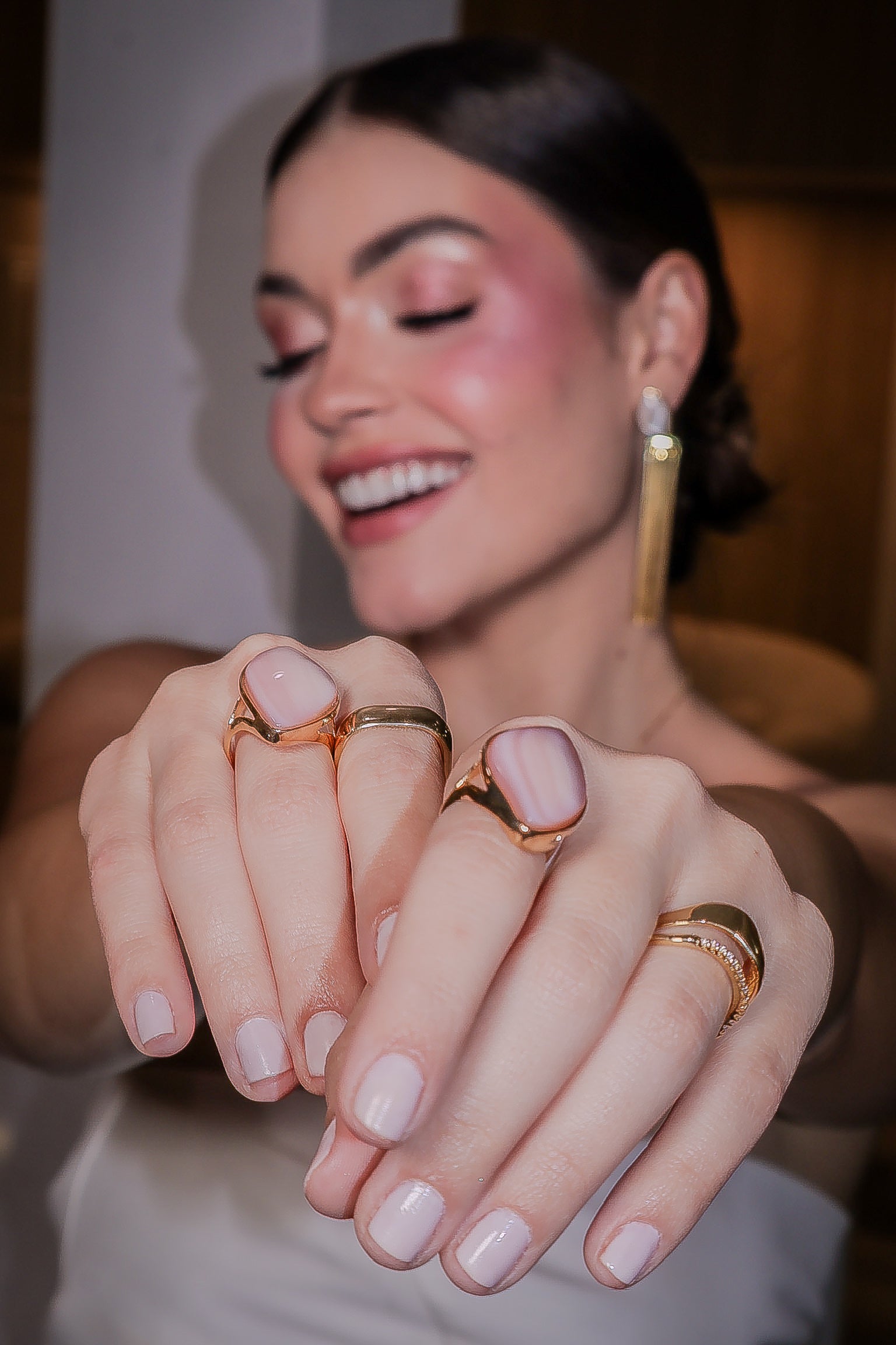PINK MOTHER OF PEARL ELYSIA NECKLACE | GOLD PLATED | NEW RADIANT RANGE | BRAINSTORM JEWELRY