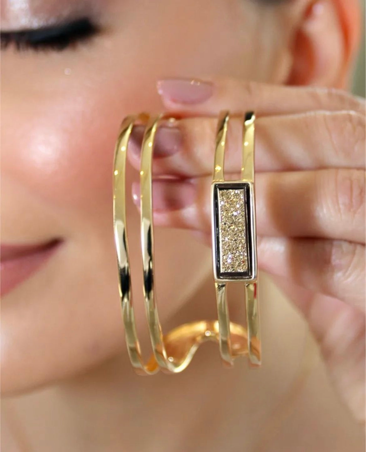 GOLD DRUSE - BRACELET - GOLD PLATED