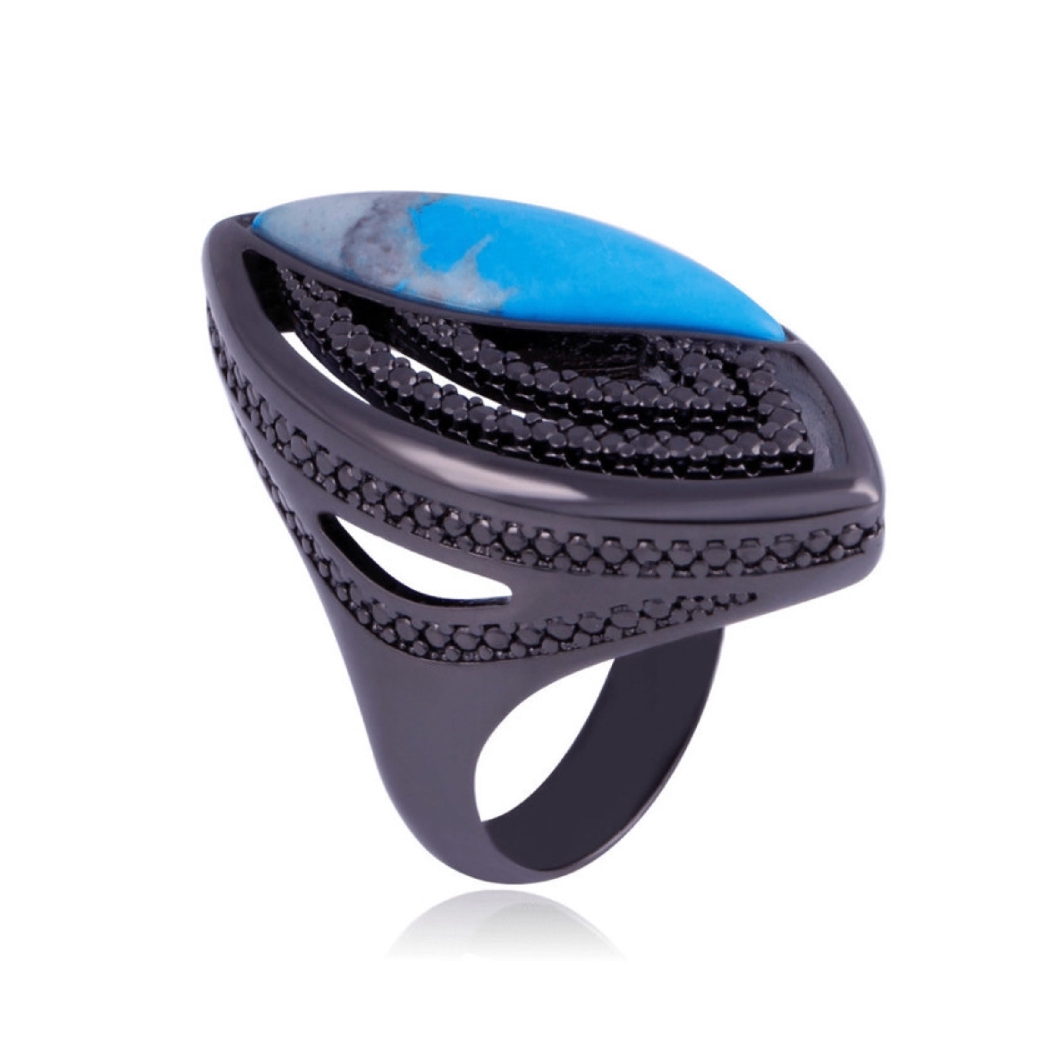 TURQUOISE HOWLITE RING