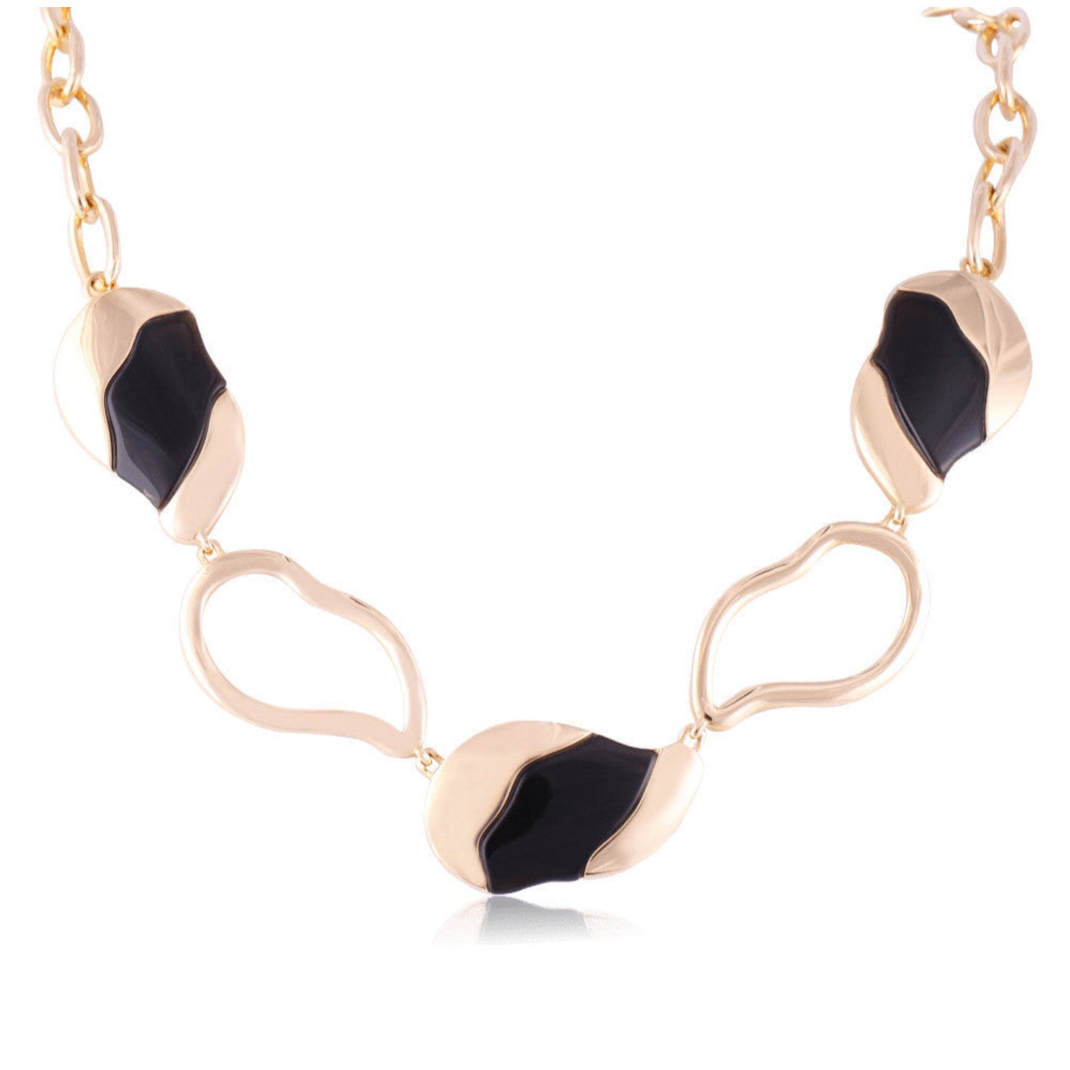 BLACK OBSIDIAN MANHATTAN NECKLACE - GOLD PLATED | NYFW | BRAINSTORM JEWELRY