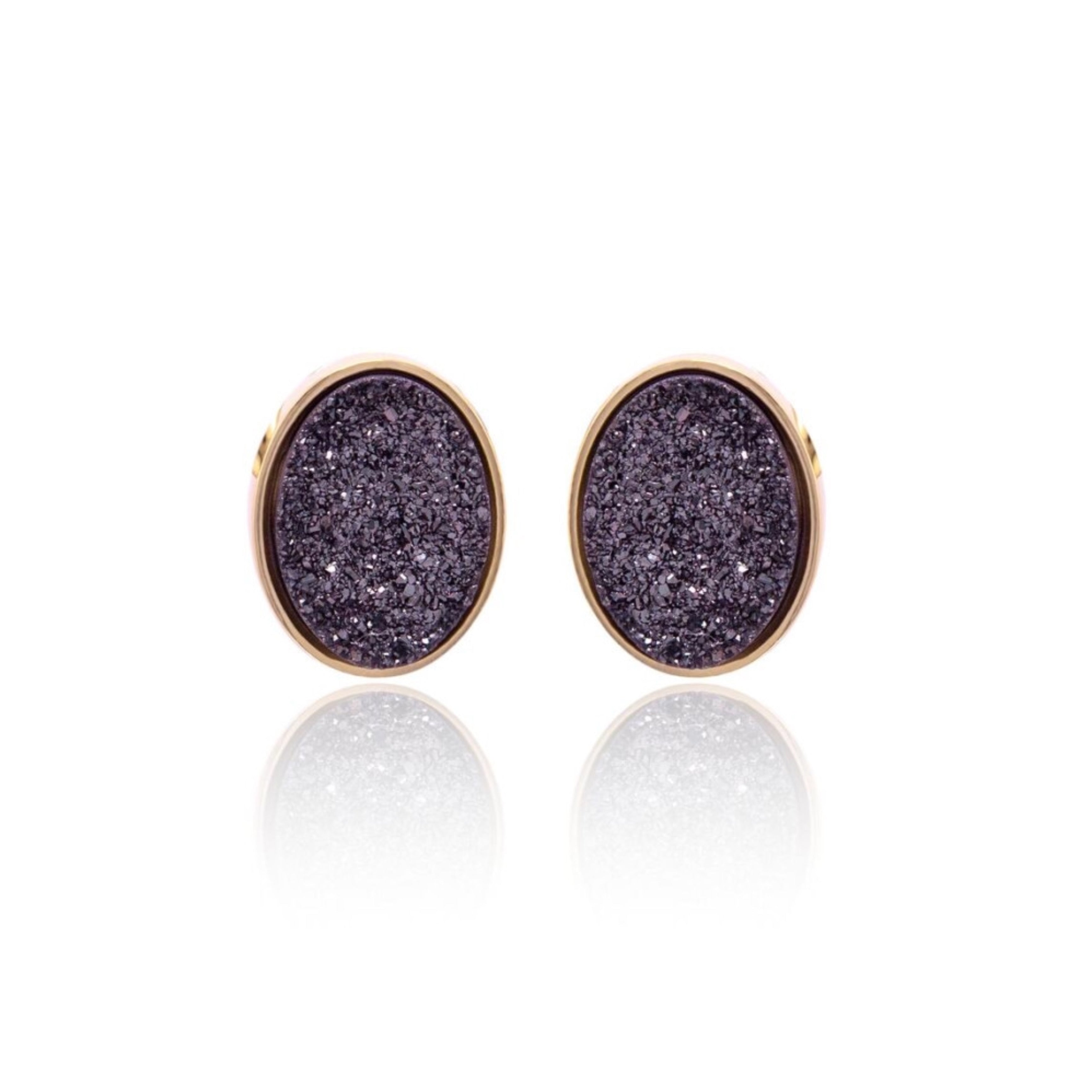 SOHO SOPHISTICATE EARRING -DRUSE BLACK STONE