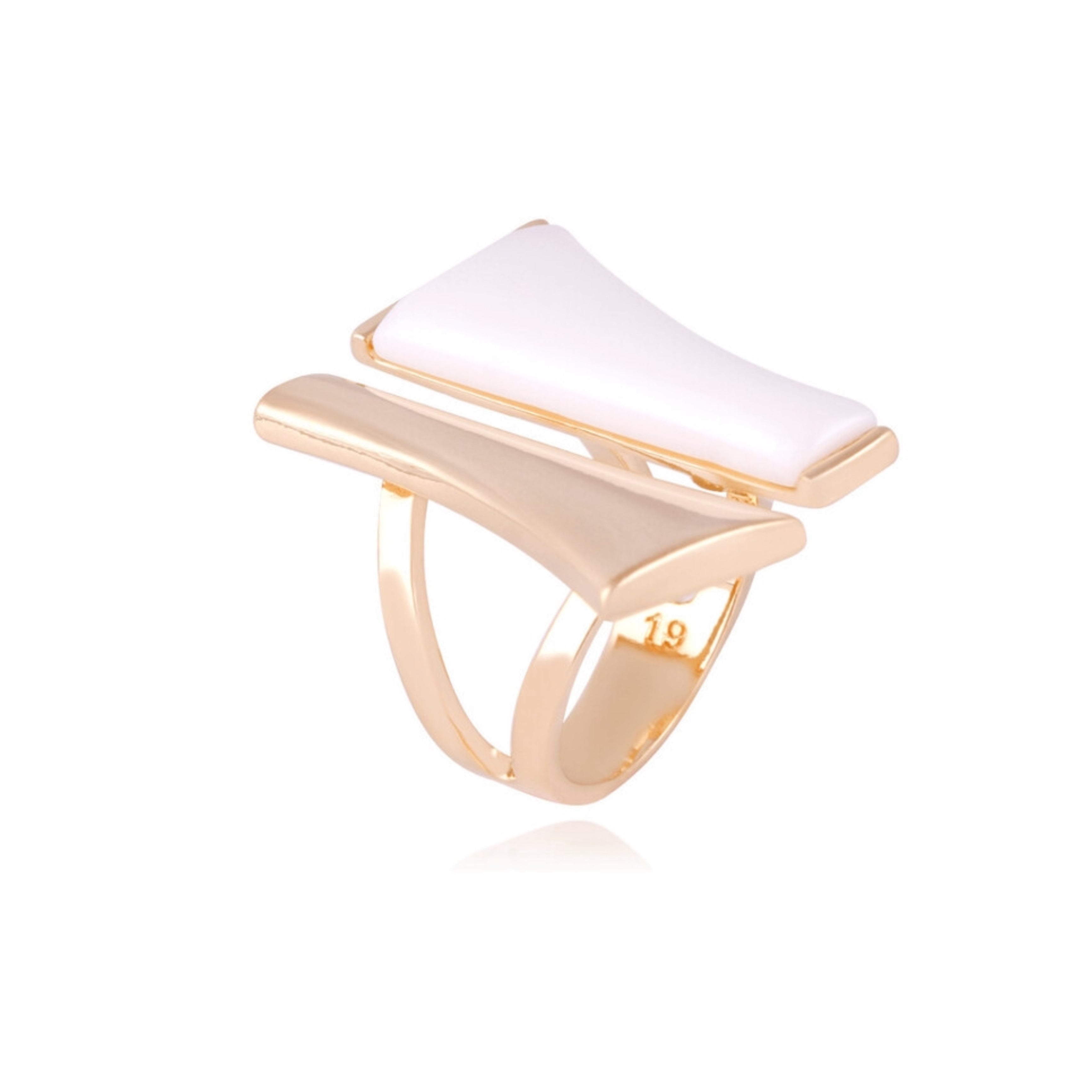 EAST VILLAGE VIBE RING - PEARLIZED PORCELAIN STONE