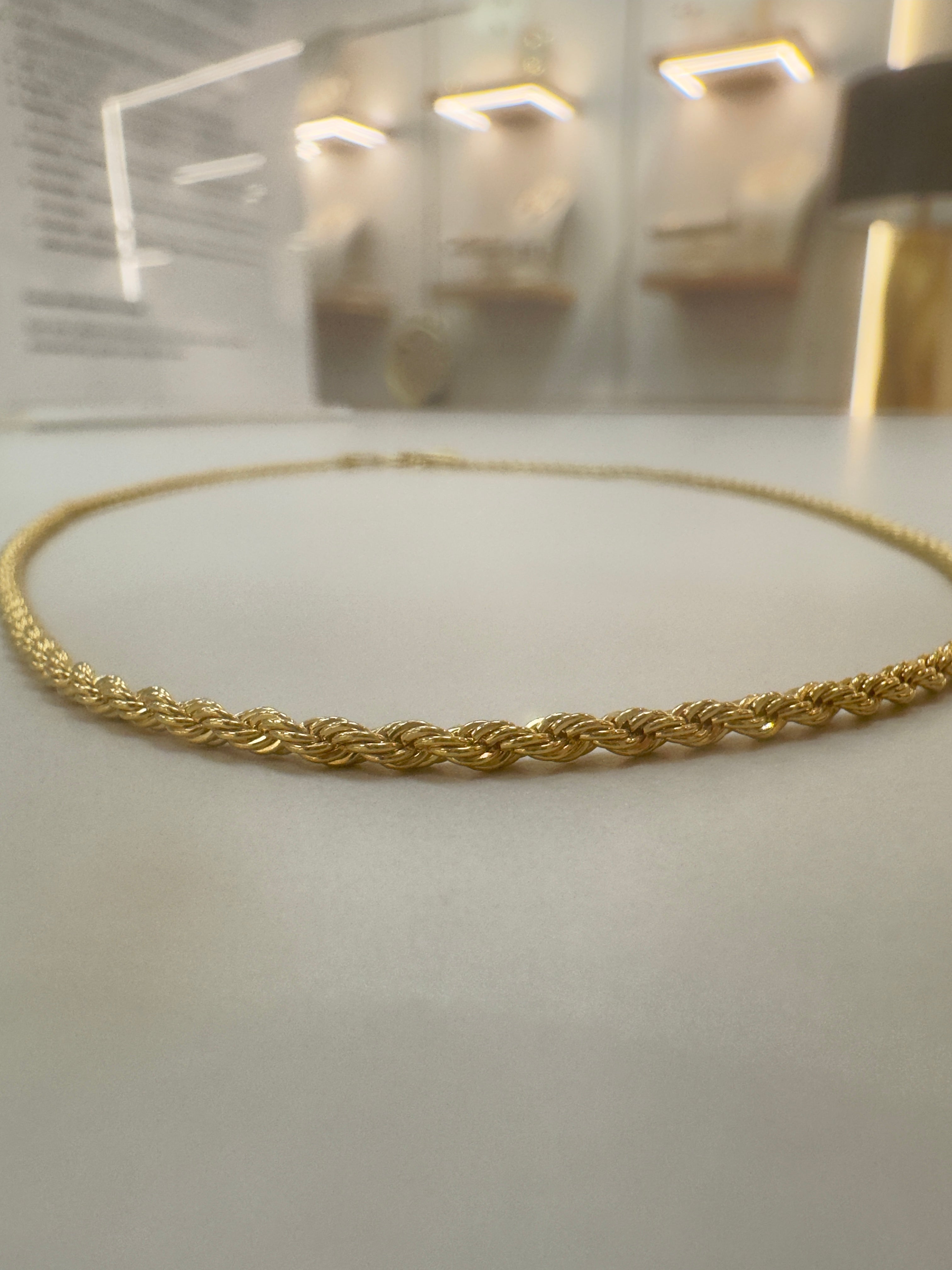 THIN GOLD-PLATED ROPE CHAIN