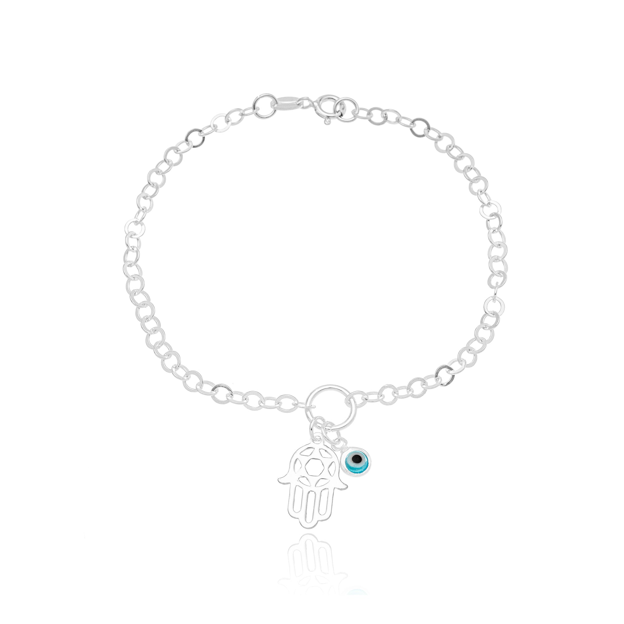 GREEK EYE AND HAND BRACELET | SILVER | ETERNAL LOVE COLLECTION | BRAINSTORM JEWELRY